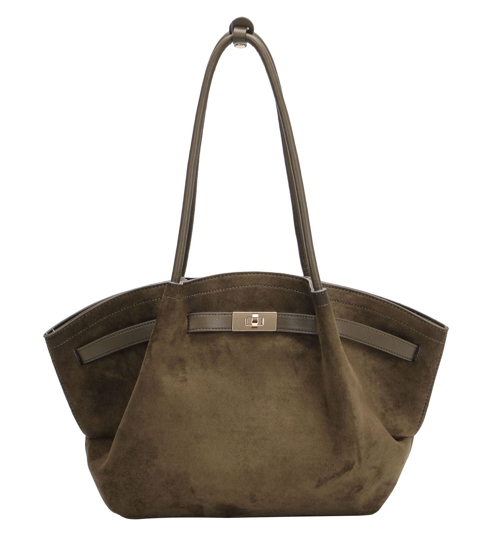 ITALYSHOP24 Schultertasche Damen Tasche Tote Bag Samt Shopper Handtasche Wildleder Optik Business, Umhängetasche Damentasche Henkelasche Workbag Velours-Look Freizeit