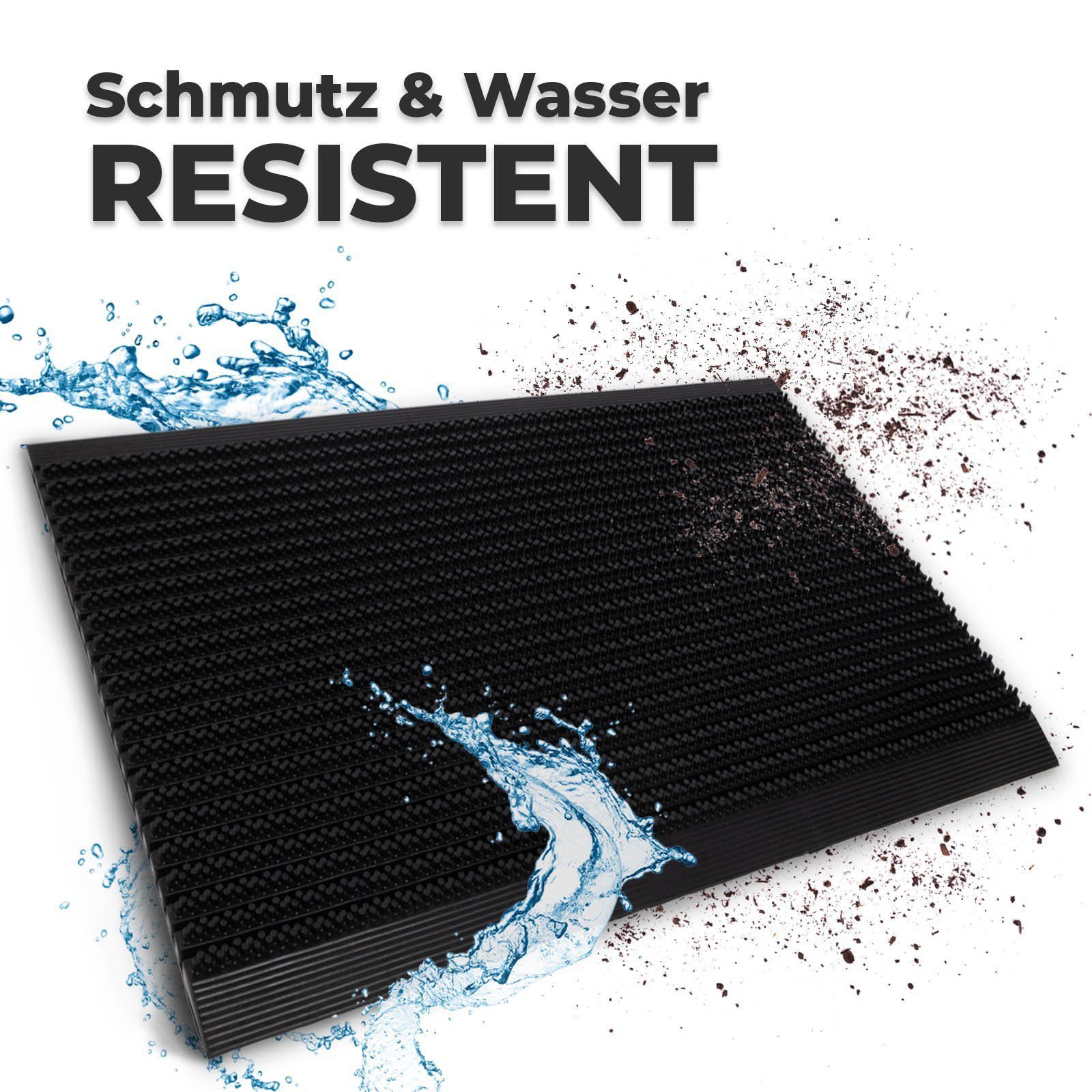 Kubus Fußmatte Wetterfest, mit abgeschrägter Anlaufkante, Rechteckig, Höhe: günstig online kaufen