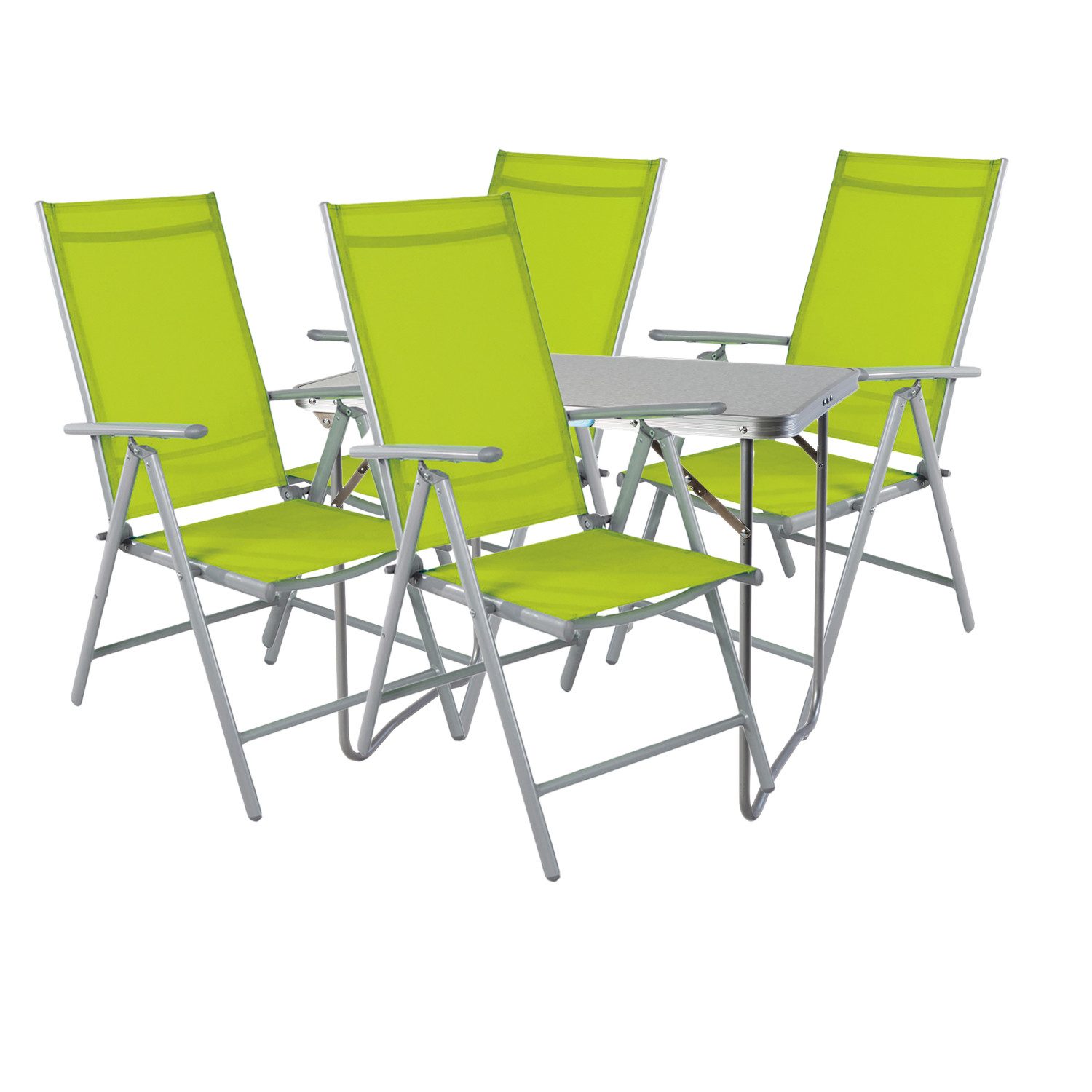 Mojawo Essgruppe 5-teiliges Campingmöbel Set Aluminium günstig online kaufen