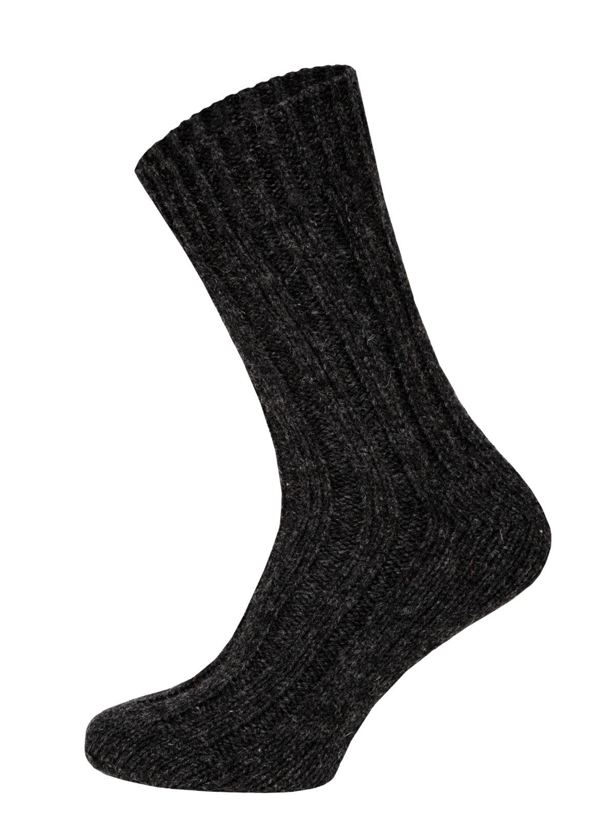 HomeOfSocks Socken Wollsocken 100% Natur Warm anthrazitgrau - 1 Paar günstig online kaufen