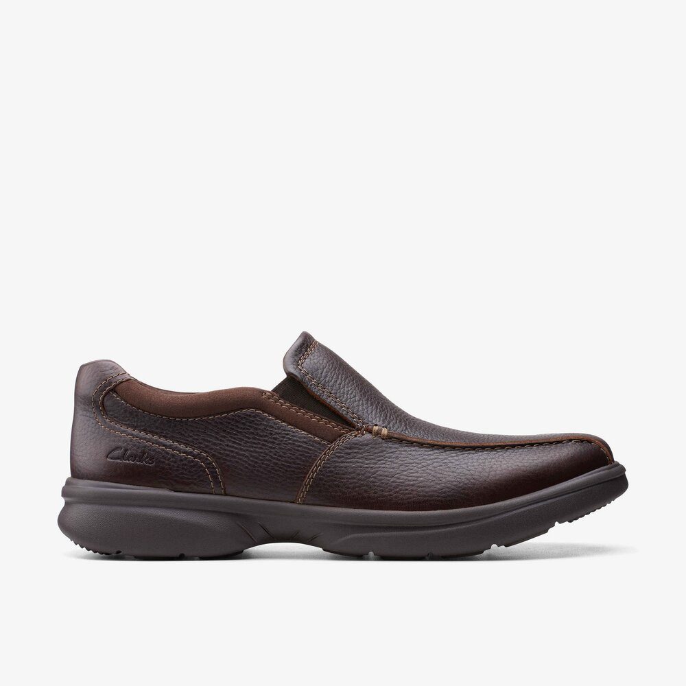 Clarks Clarks - Bradley Step Brown Tumb - Braun Slipper