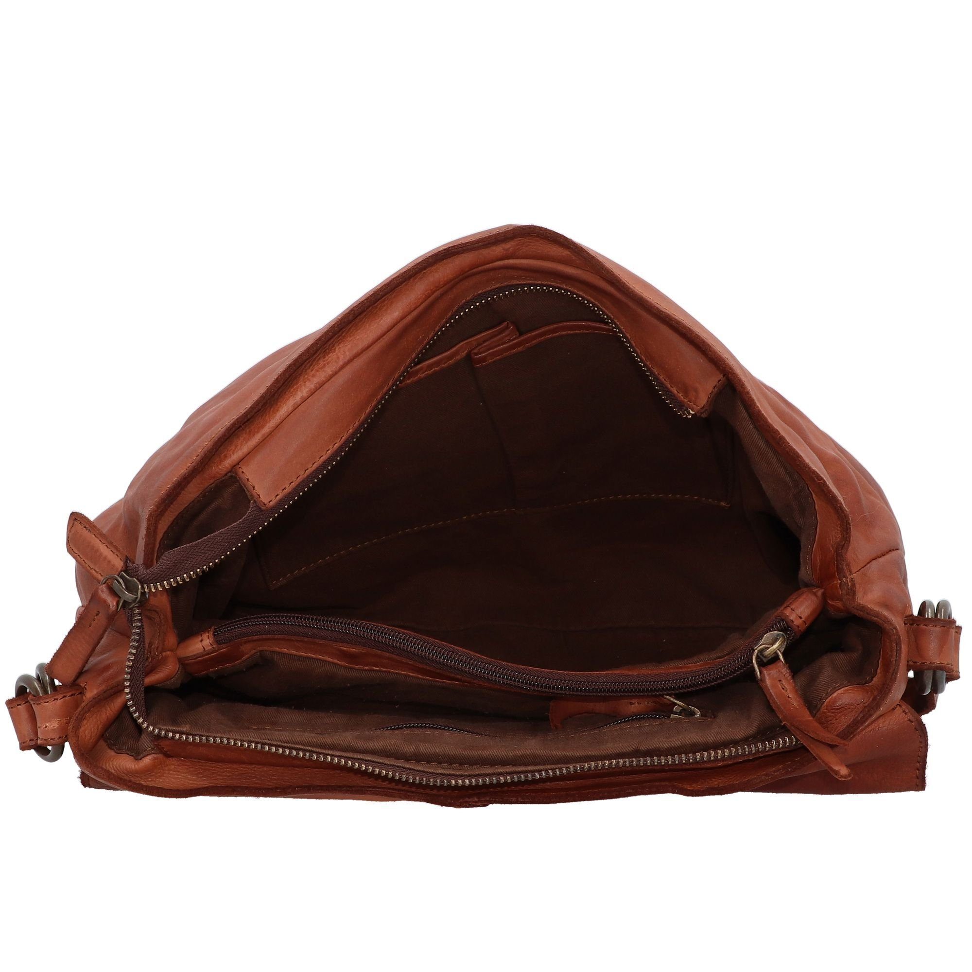 Harold's Schultertasche Submarine, cognac Leder