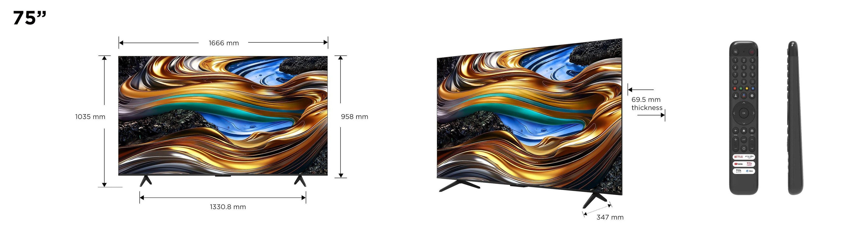 TCL 75P79BX1 LED-Fernseher (75 Zoll, 4K Ultra HD)