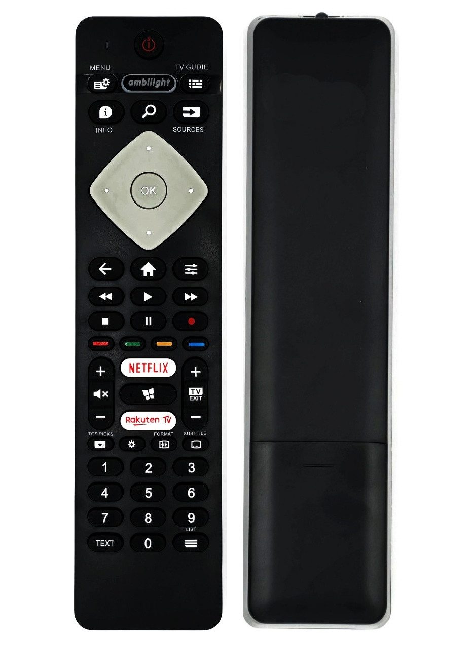 Alltro Universal TV Fernbedienung für alle Philips LED LCD 3D Smart TV Fernbedienung (mit Ambilight Netflix Rakuten TV-Taste)