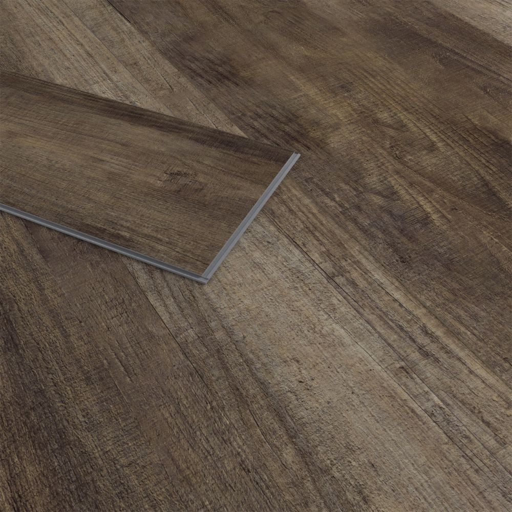 HORI Vinylboden HORI Klick-Hartvinylboden Kiefer, Boden für Wohnräume, Rigid SPC, Braun Bunbury, XXL Bodenbelag, Paket, 16 Stück pro Paket, Leicht zu installieren, geräuschdämpfend und feuchtigkeitsbeständig.