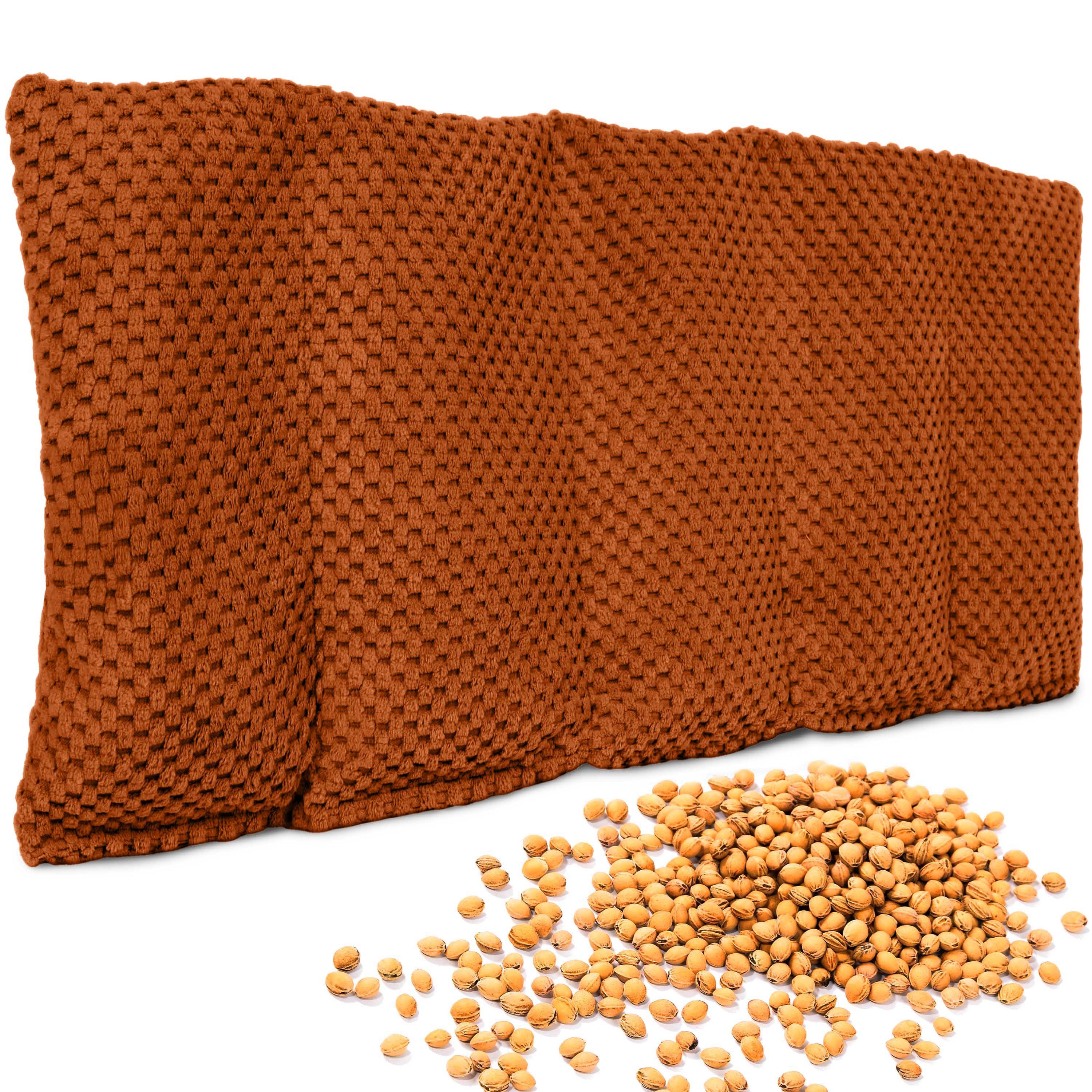 Amilian Kirschkernkissen 55x20 cm – Wärmekissen / Kältekissen mit 100 % Kirschkernen, mikrowellengeeignet, ideal zum Entspannen zu Hause, für Mikrowelle, Rücken, Nacken, Schulter, Bauch