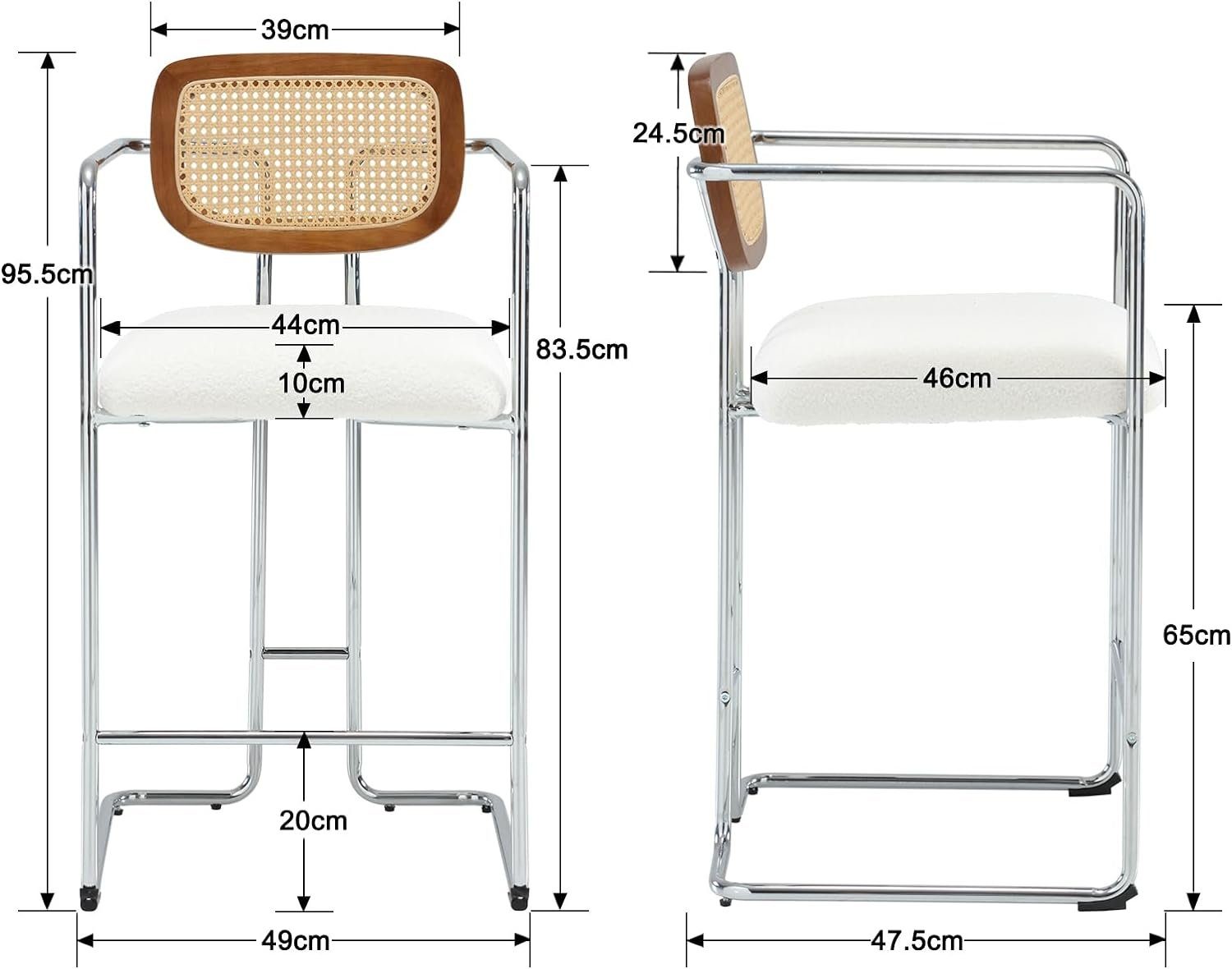 WAHSON OFFICE CHAIRS Barhocker 2er Set günstig online kaufen
