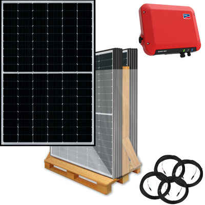 Lieckipedia 4000 Watt Solaranlage zur Netzeinspeisung, einphasig inkl. SMA Wechsel Solar Panel, Black Frame