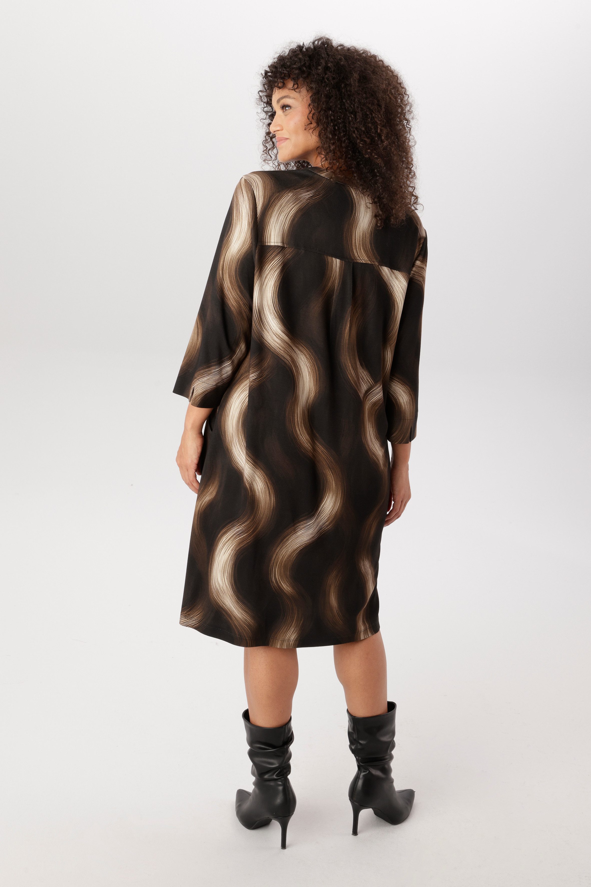 Aniston PLUS Jerseykleid in trendigen Brauntönen - NEUE KOLLEKTION