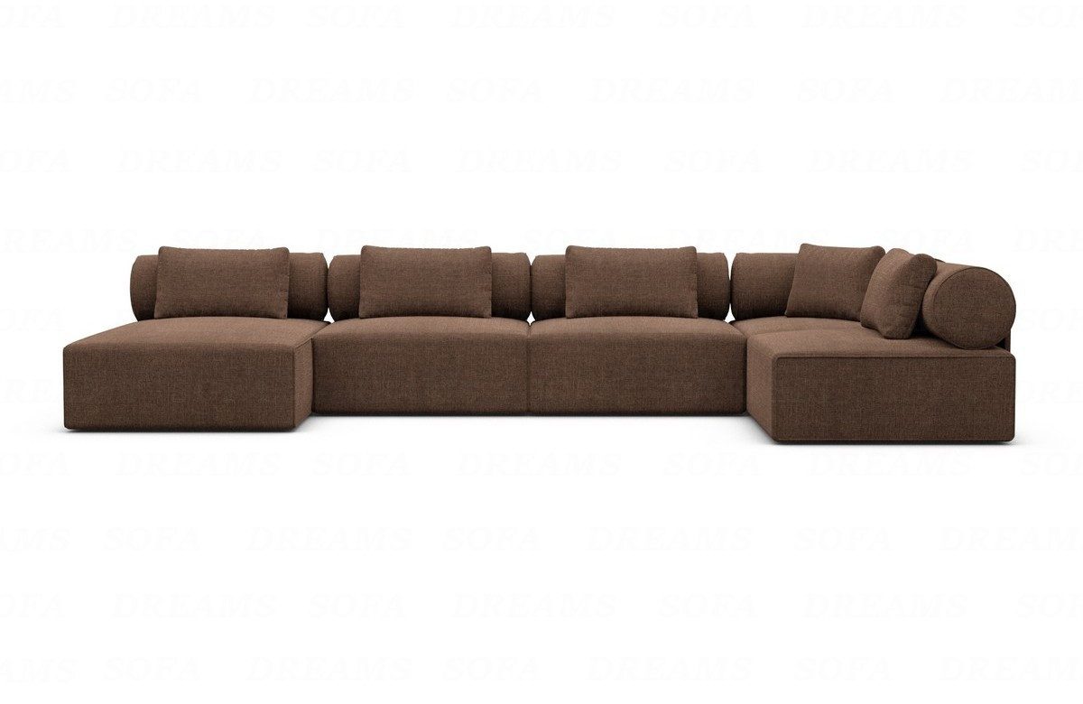 Sofa Dreams Wohnlandschaft Polster Luxus Sofa Stoff Wohnlandschaft Laguardia U Form Polstersofa, Loungesofa