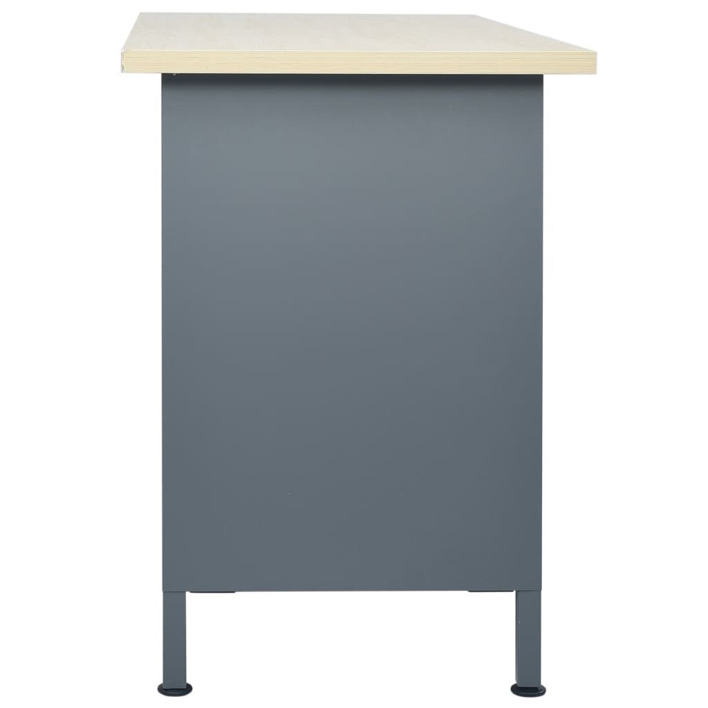 vidaXL Werkbank Werkbank Schwarz 120x60x85 cm Stahl