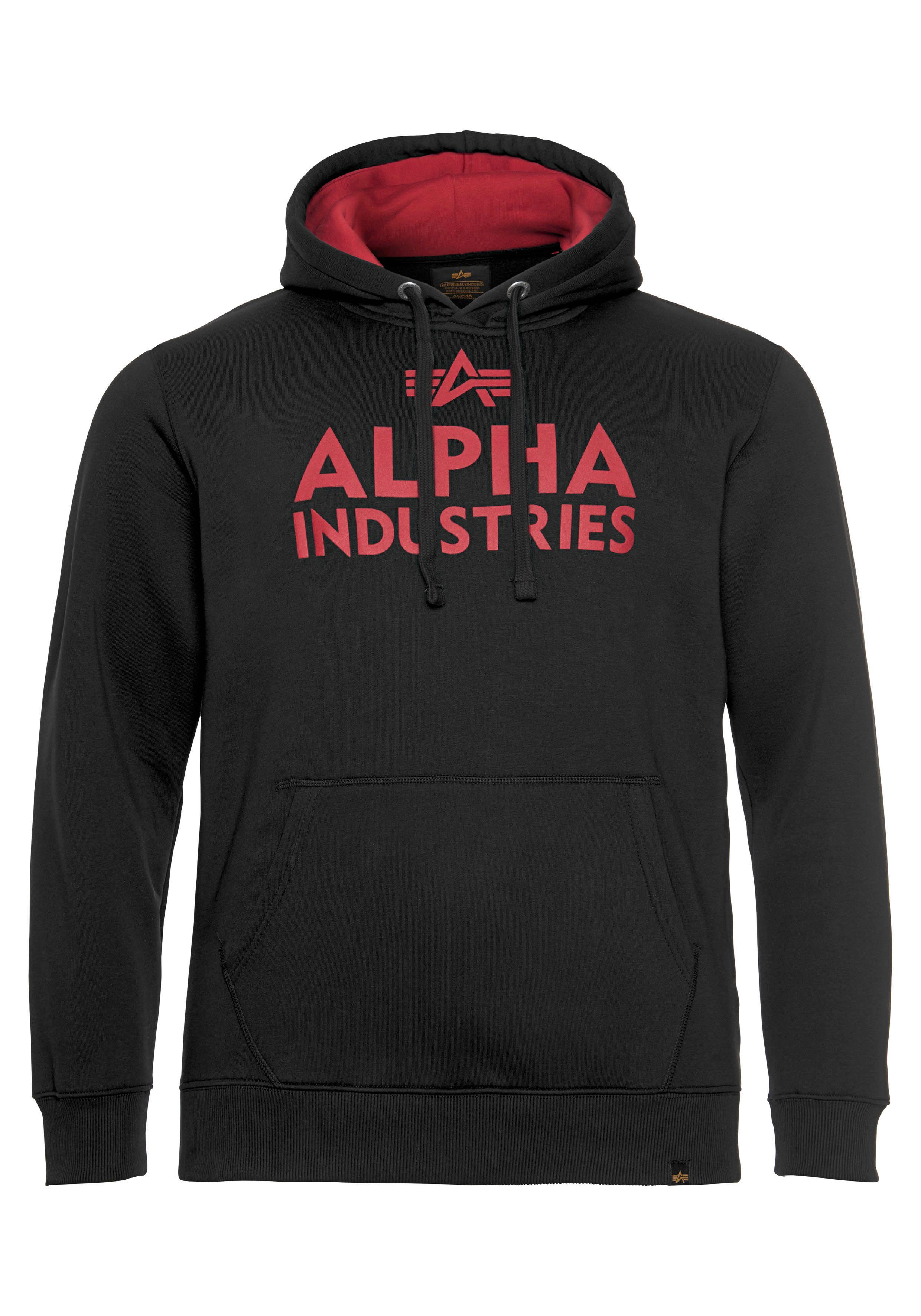 Alpha schwarz-rot Industries Kapuzensweatshirt