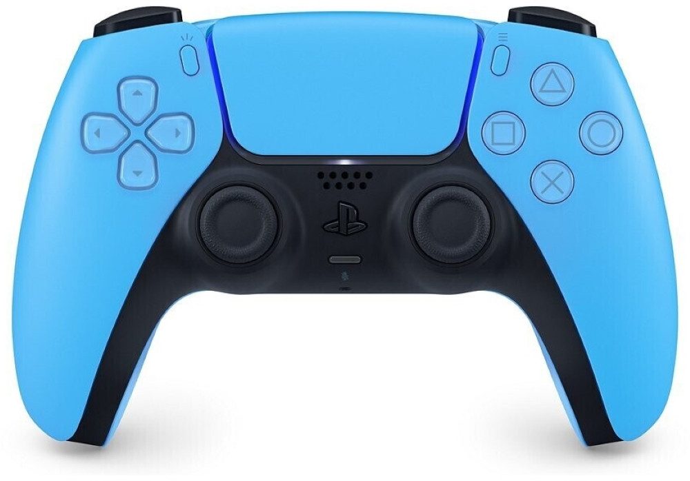 Playstation PS5 DualSense Wireless Controller Starlight Blue + SA DualSense Wireless-Controller (inkl. 2x Stickabdeckung/Schutz (Farbe zufällig)
