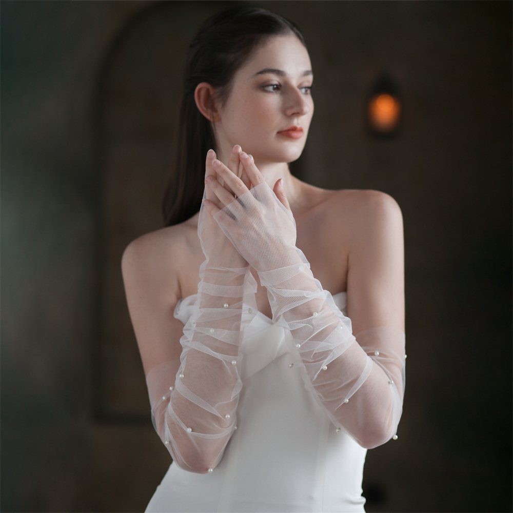 Rouemi Abendhandschuhe weiche Handschuhe Wunderbar Hochzeitshandschuhe