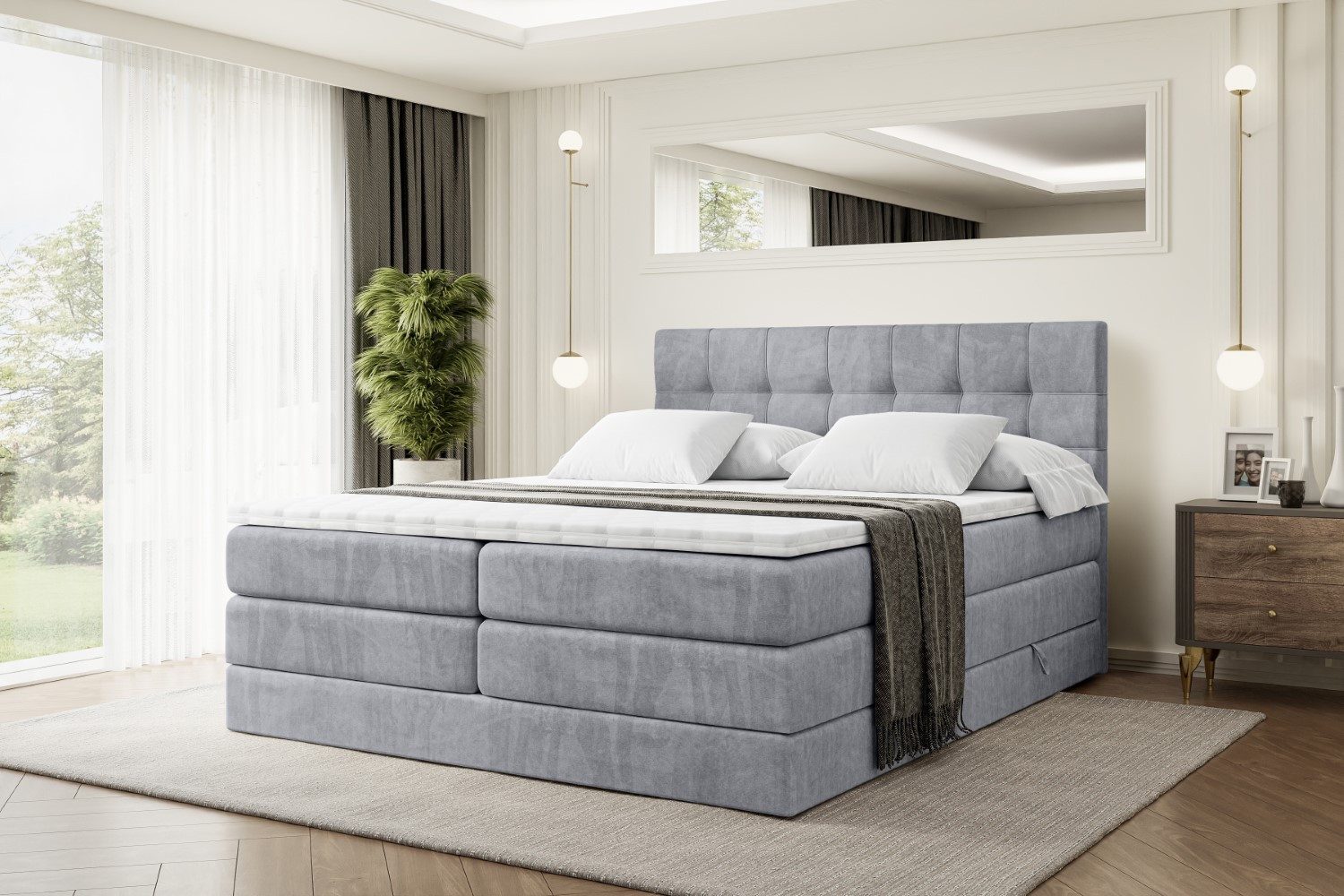 ALTDECOR Boxspringbett BERO KING (Multipocket-Matratze H4 günstig online kaufen