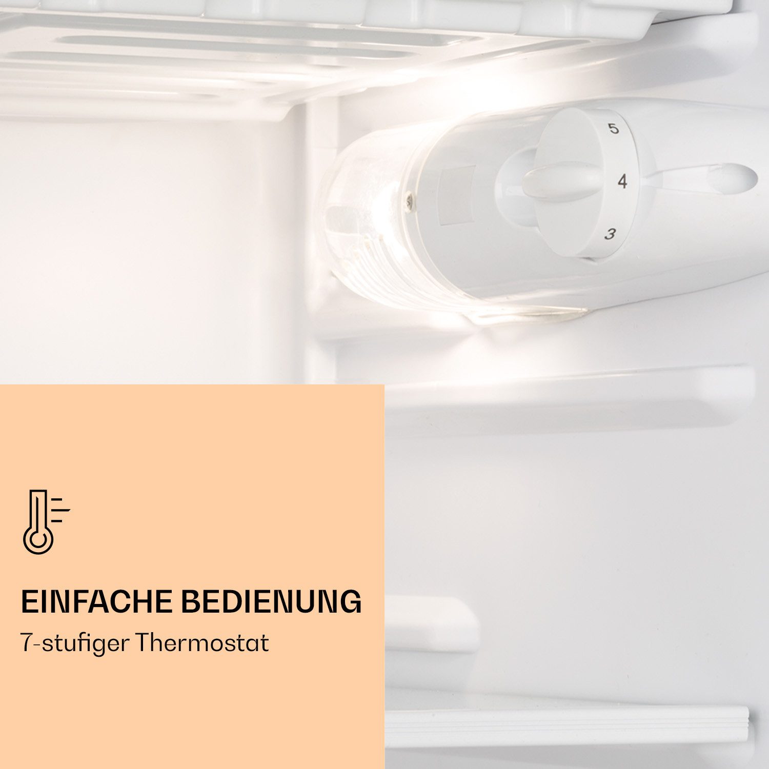 Klarstein Kühl-/Gefrierkombination 10045829, 83.1 cm hoch, 45 cm breit, Kühl-Gefrierschrank Mini Fridge Haus Getränkekühlschrank – Bild 5 von 5