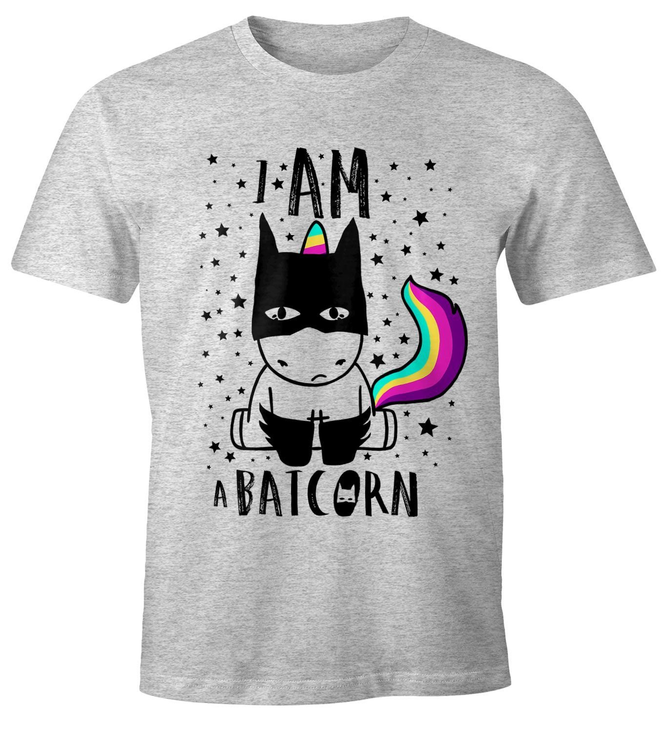 MoonWorks Print-Shirt Batcorn Shirt Herren Einhorn günstig online kaufen