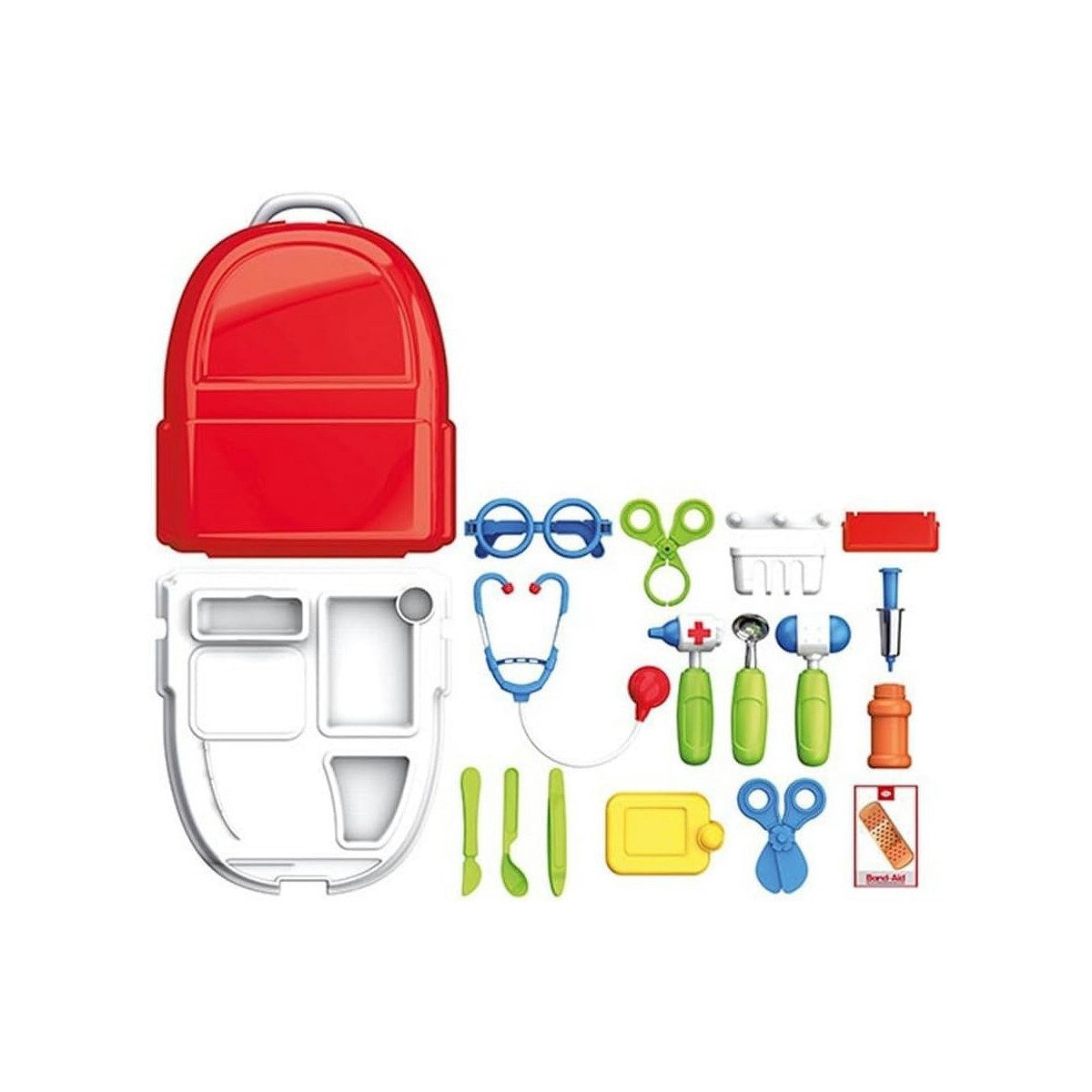 Toi-Toys Spielzeug-Arztkoffer DOCTOR Doktor-Set mit viel Zubehör im Rucksack 20-teilig