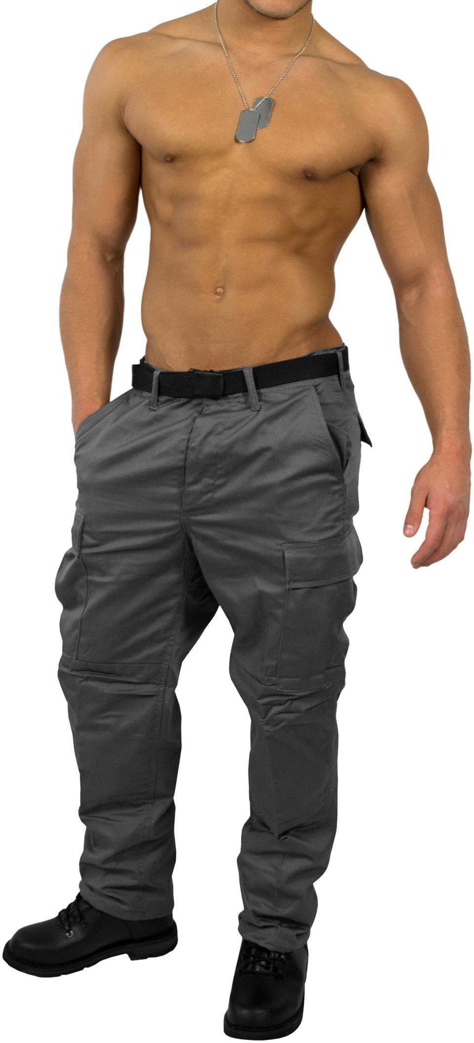 Rangerhose Funktionshose Wanderhose Herren Outdoorhose „Trooper“ Outdoorhose Army normani Hose Feldhose Grau US BDU Bundeswehr Cargohose