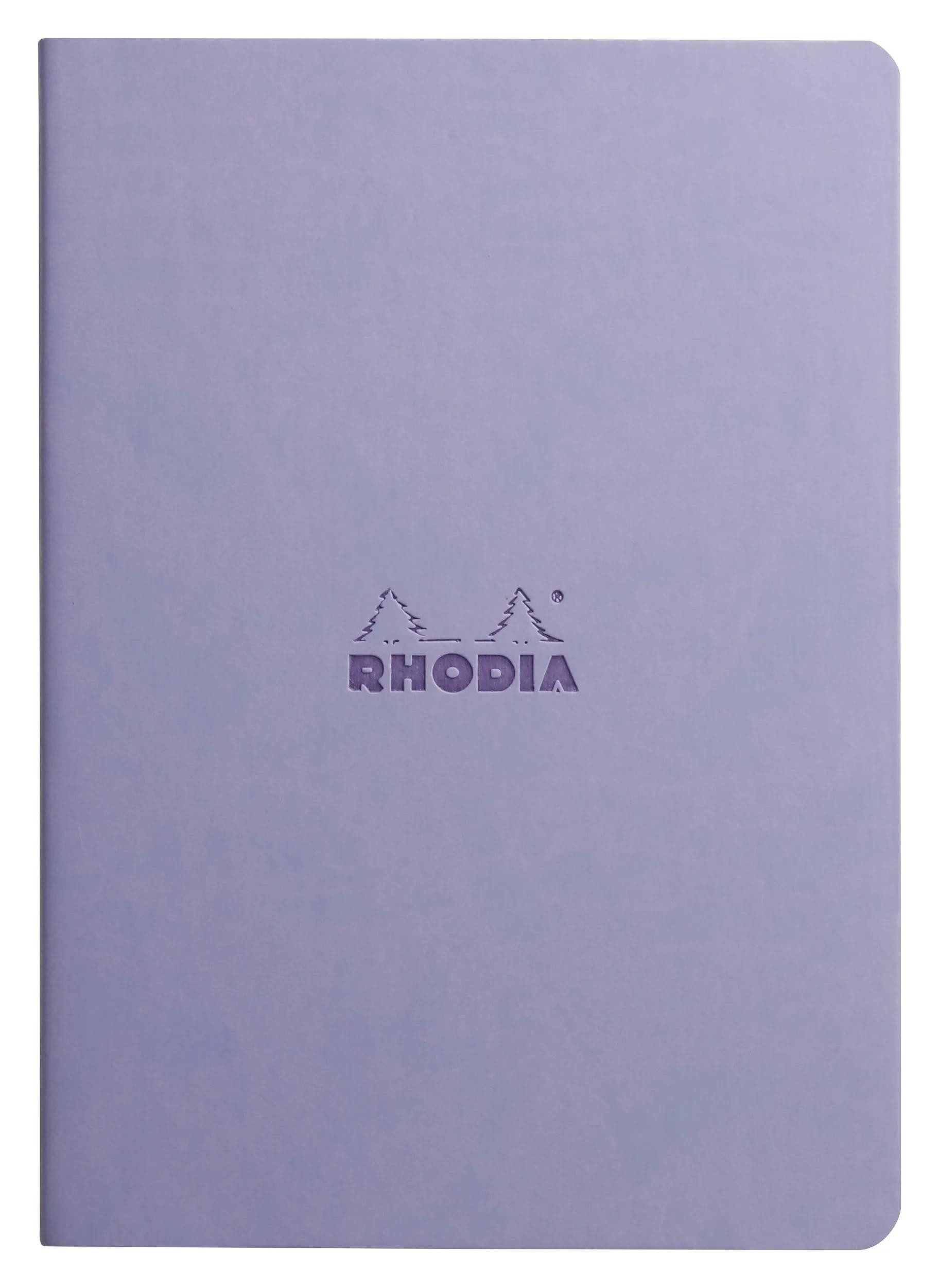 Rhodia Notizheft Notizheft A5, 32 Bl dots/kariert, Papier 90g Schwertlilie 116459C, Buch Sattelstich