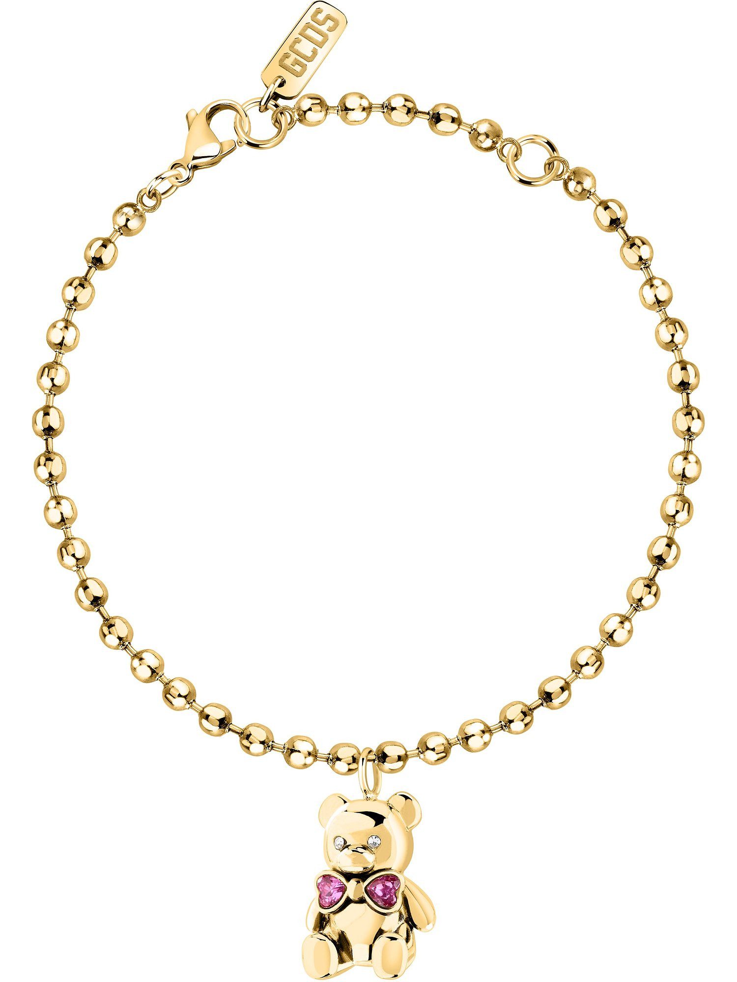 GCDS Armband GCDS Damen-Armband Edelstahl 2 Zirkonia Bär, Coraggio Bear