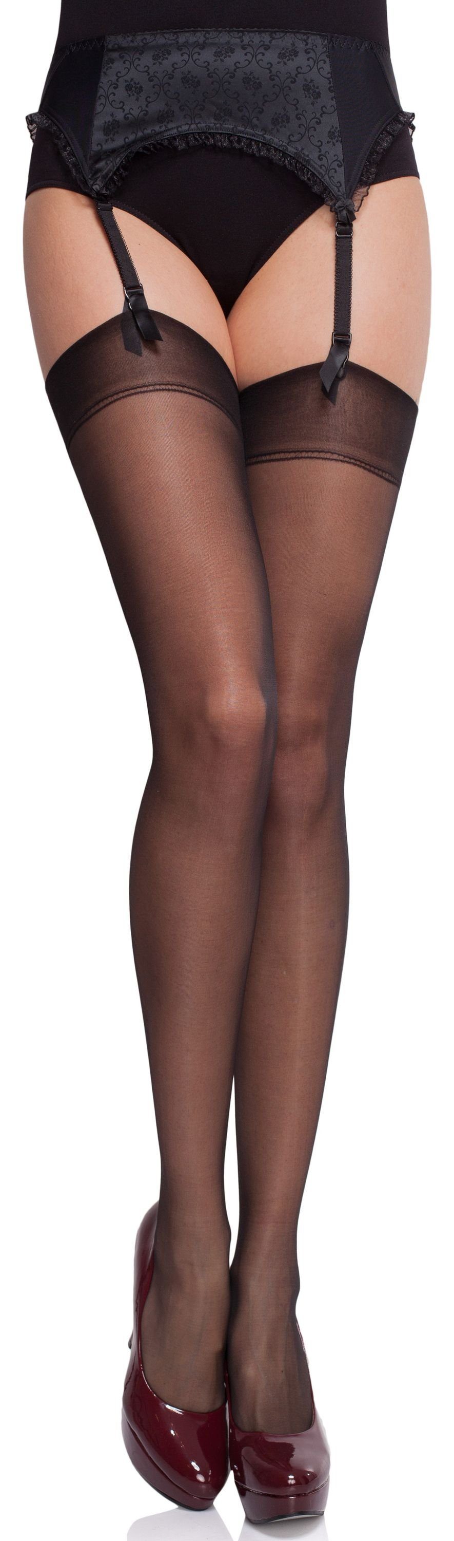 Merry Style Strapsstrümpfe Damen transparent MS 226 15 DEN