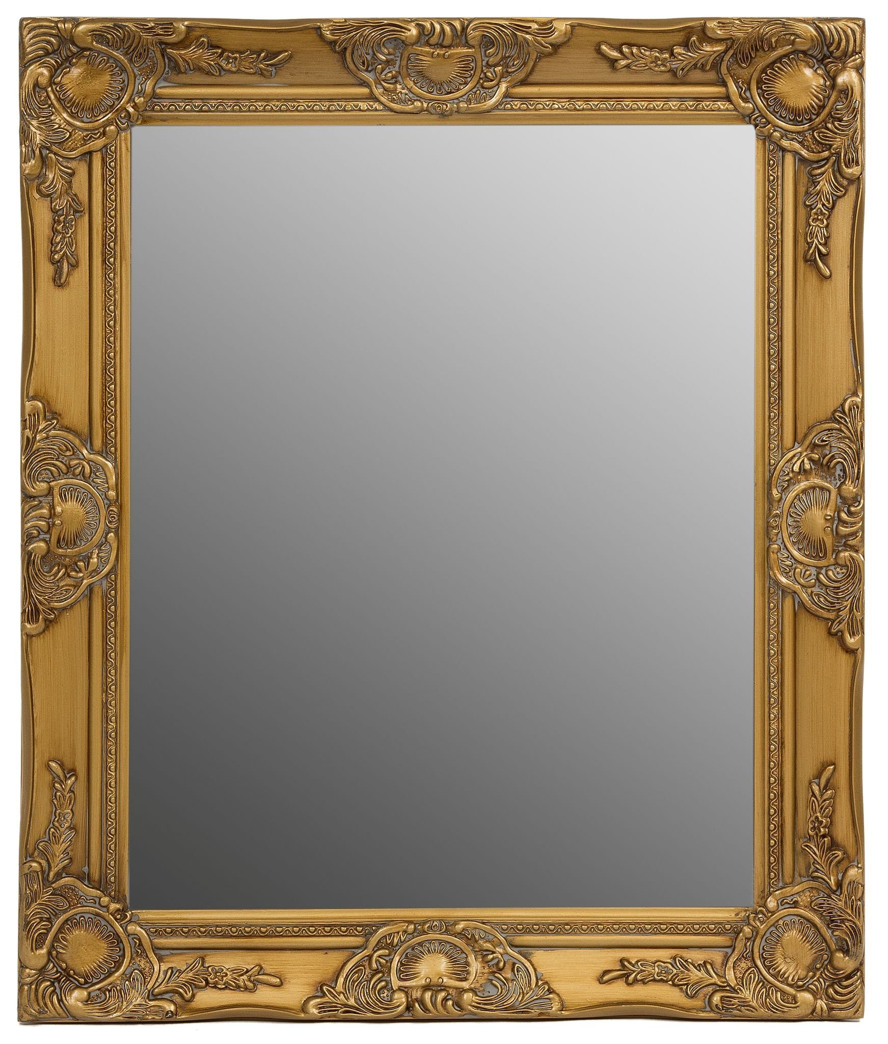 Spiegel: elbmöbel barock Vintage Spiegel Wandspiegel am Gold 62x52x6cm, Wandspiegel 62x52x7