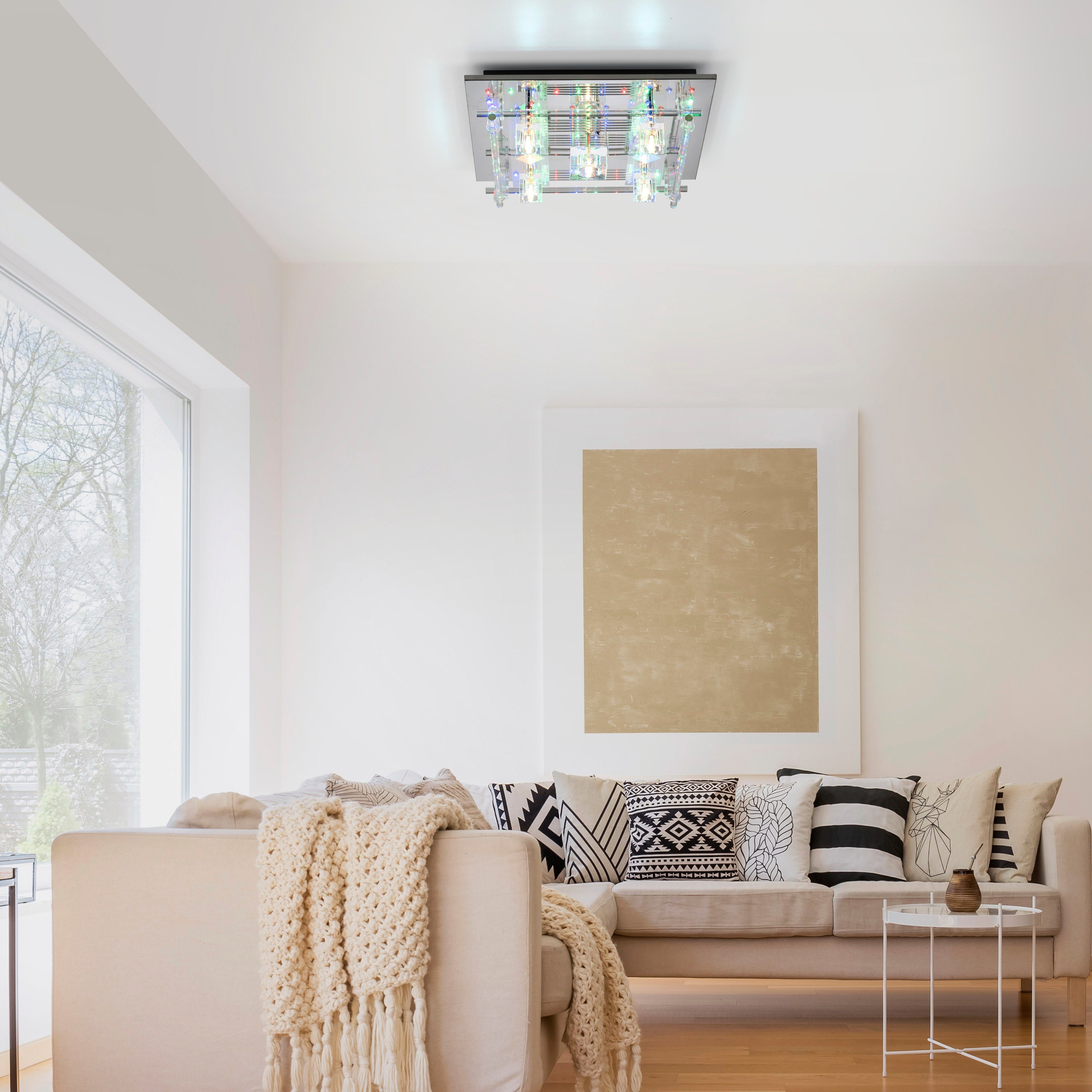 JUST LIGHT Deckenleuchte KEMAL2.0, LED wechselbar, Warmweiß, LED, RGB, Fern günstig online kaufen