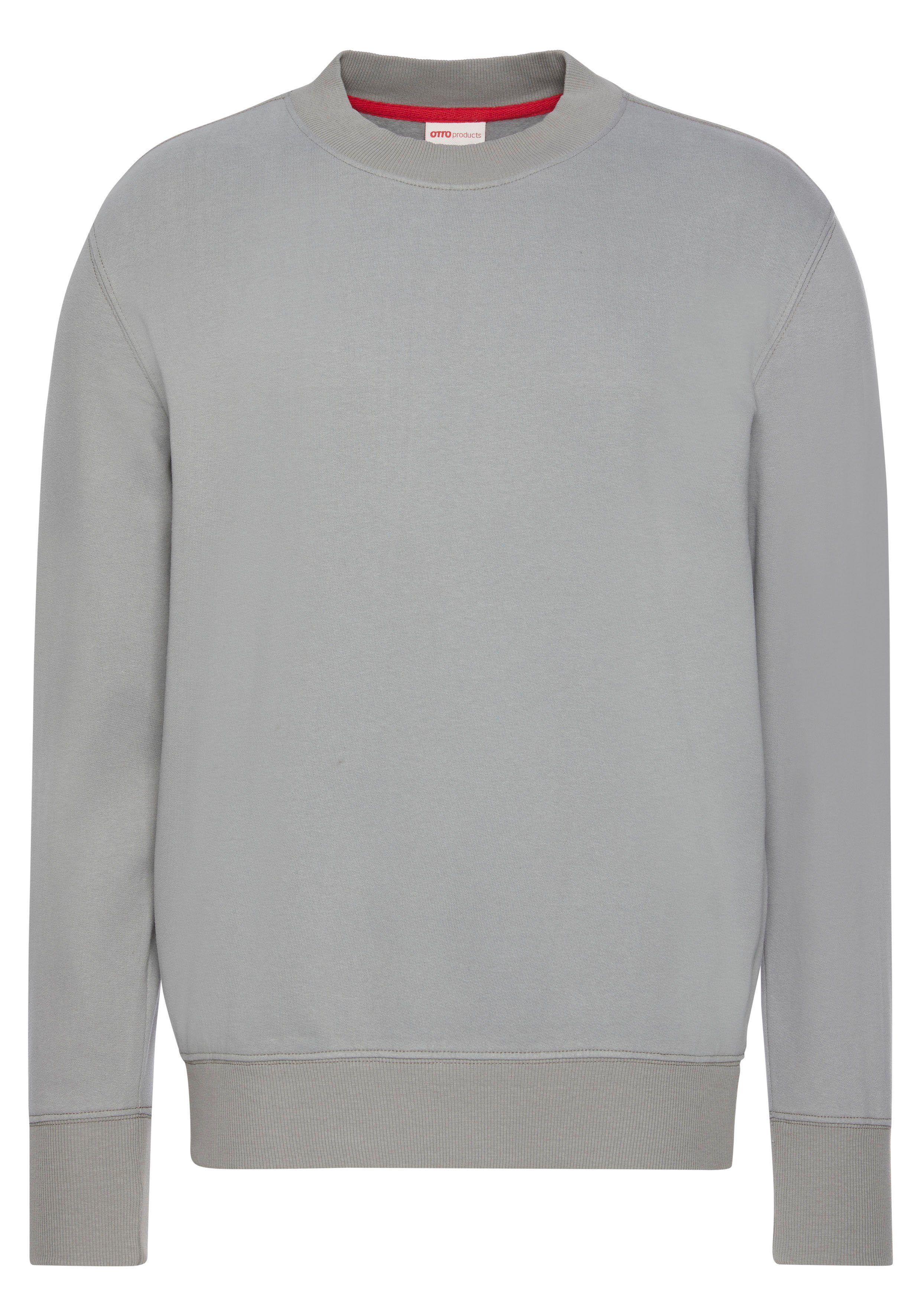 OTTO products Sweatshirt Bio-Baumwolle aus grau