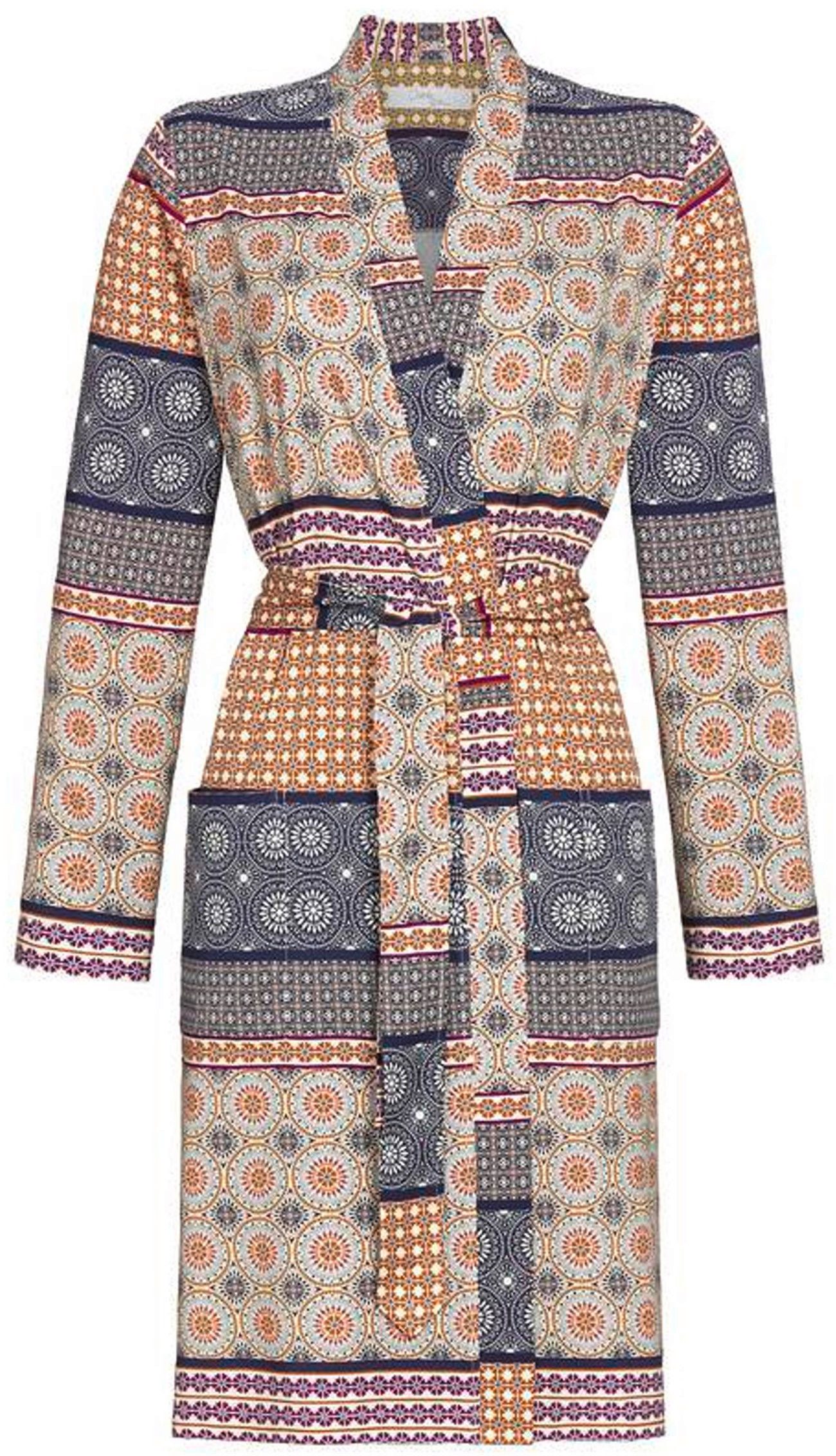 Ringella Kimono Damen Kimono Hausmantel, kurz, Viskosemischung, Kimono-Kragen, Gürtel, Modisches Design