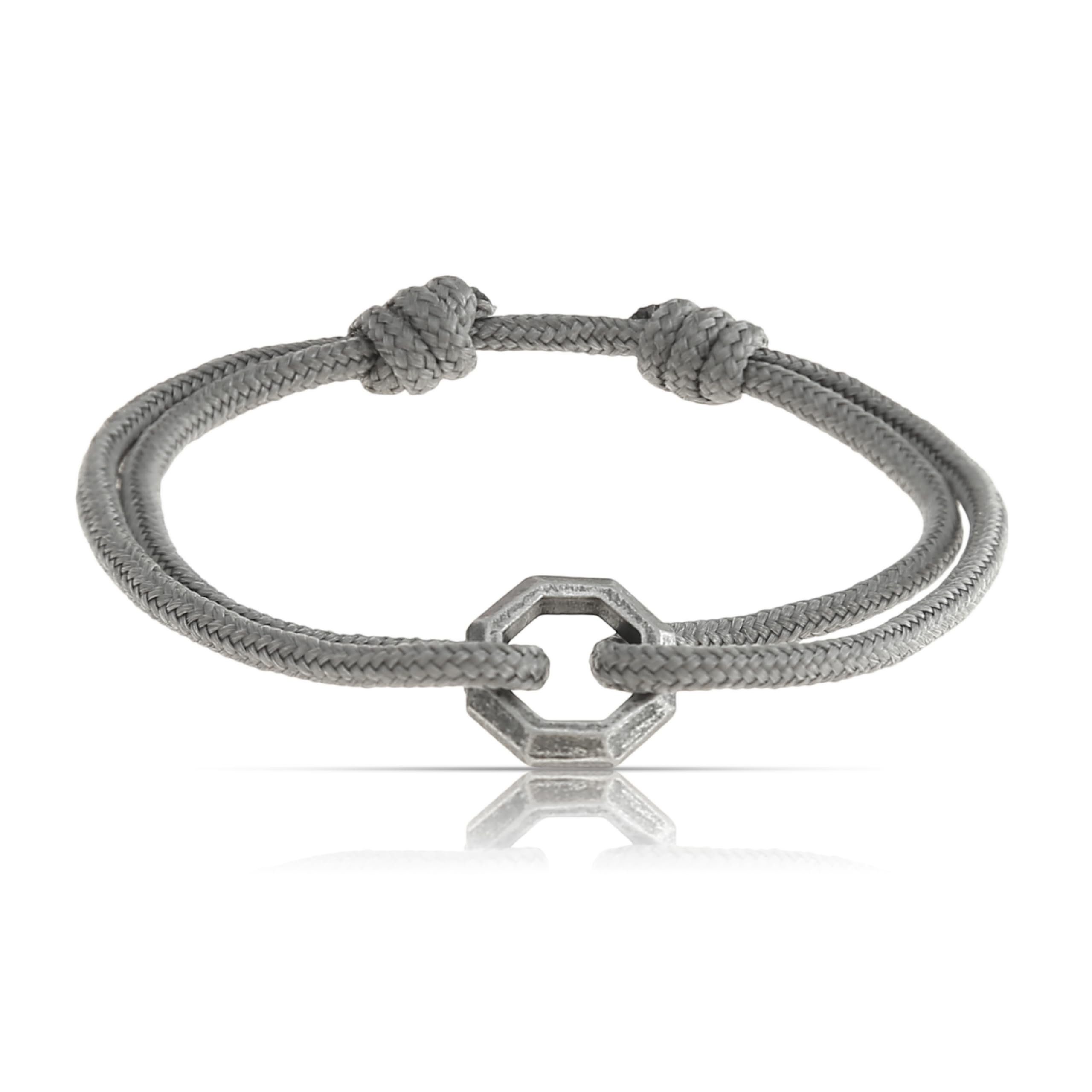 Armband Herren & Damen Surfer Segeltau Armband Grau