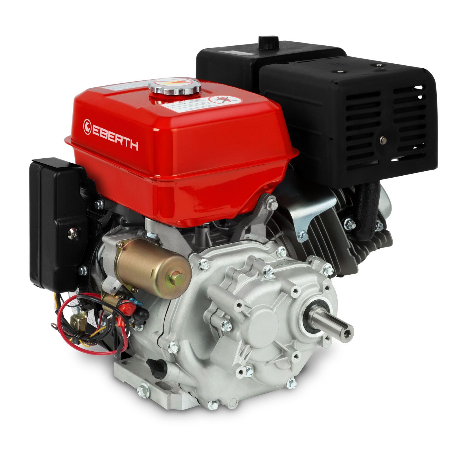 EBERTH Stromerzeuger 15 PS 11,03 kW Benzinmotor mit Reduktionsgetriebe 2:1, E-Start, Benzin Motor mit 25 mm Ø Welle, Ölmangelsicherung, 4-Takt, 1 Zylinder
