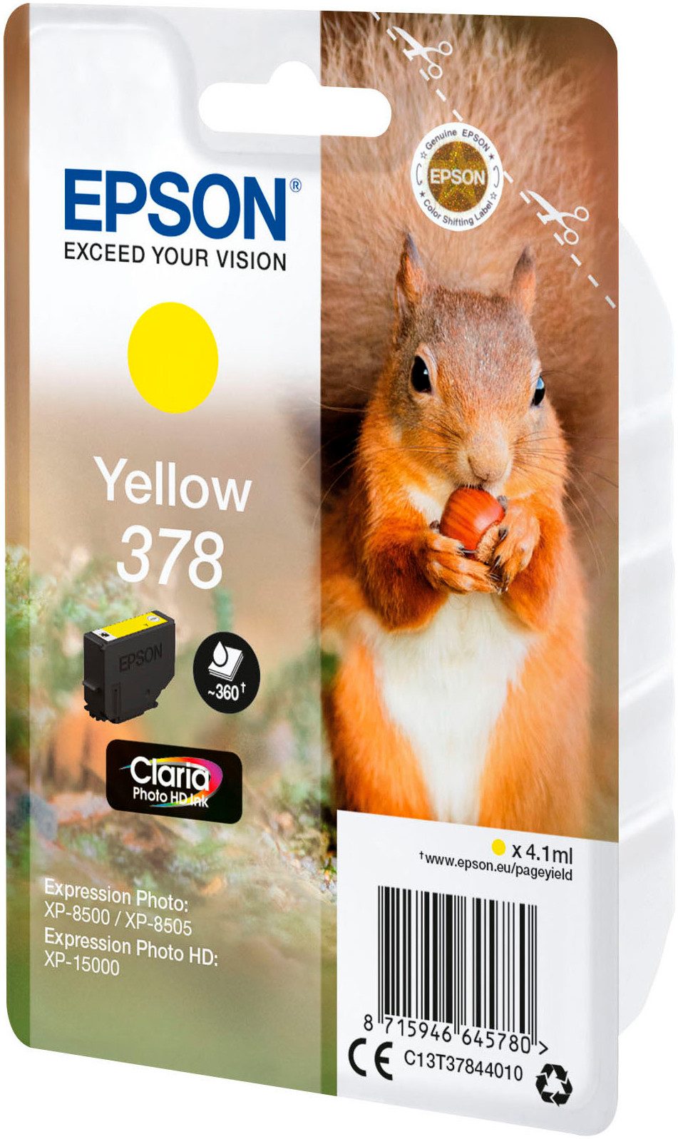 Epson original 378, Claria Photo HD (Eichhörnchen) Tintenpatrone