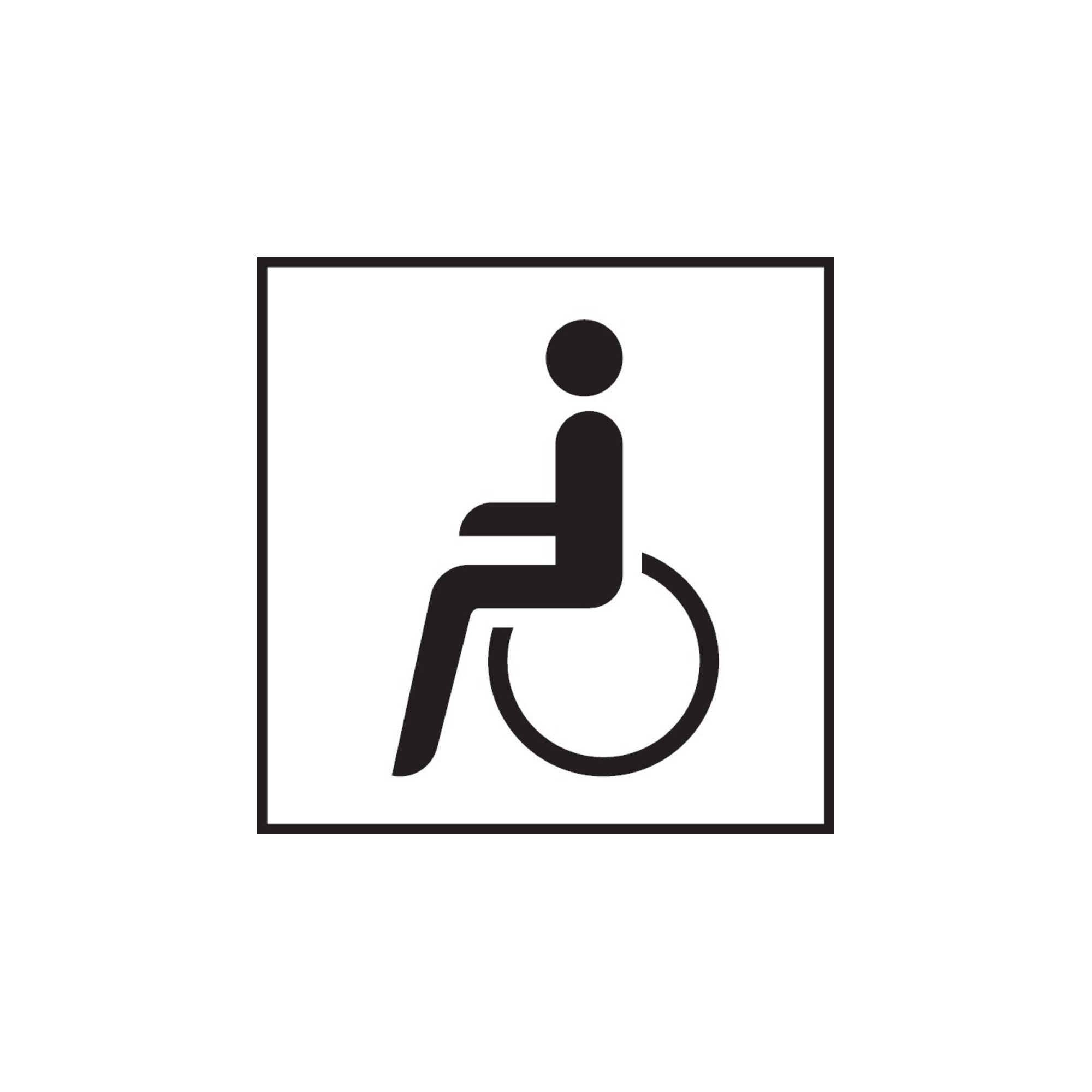 Aufkleber Zusatzschild 1044-10, 330x600mm Rollstuhlfahrer RAL-Gütezeichen Folie