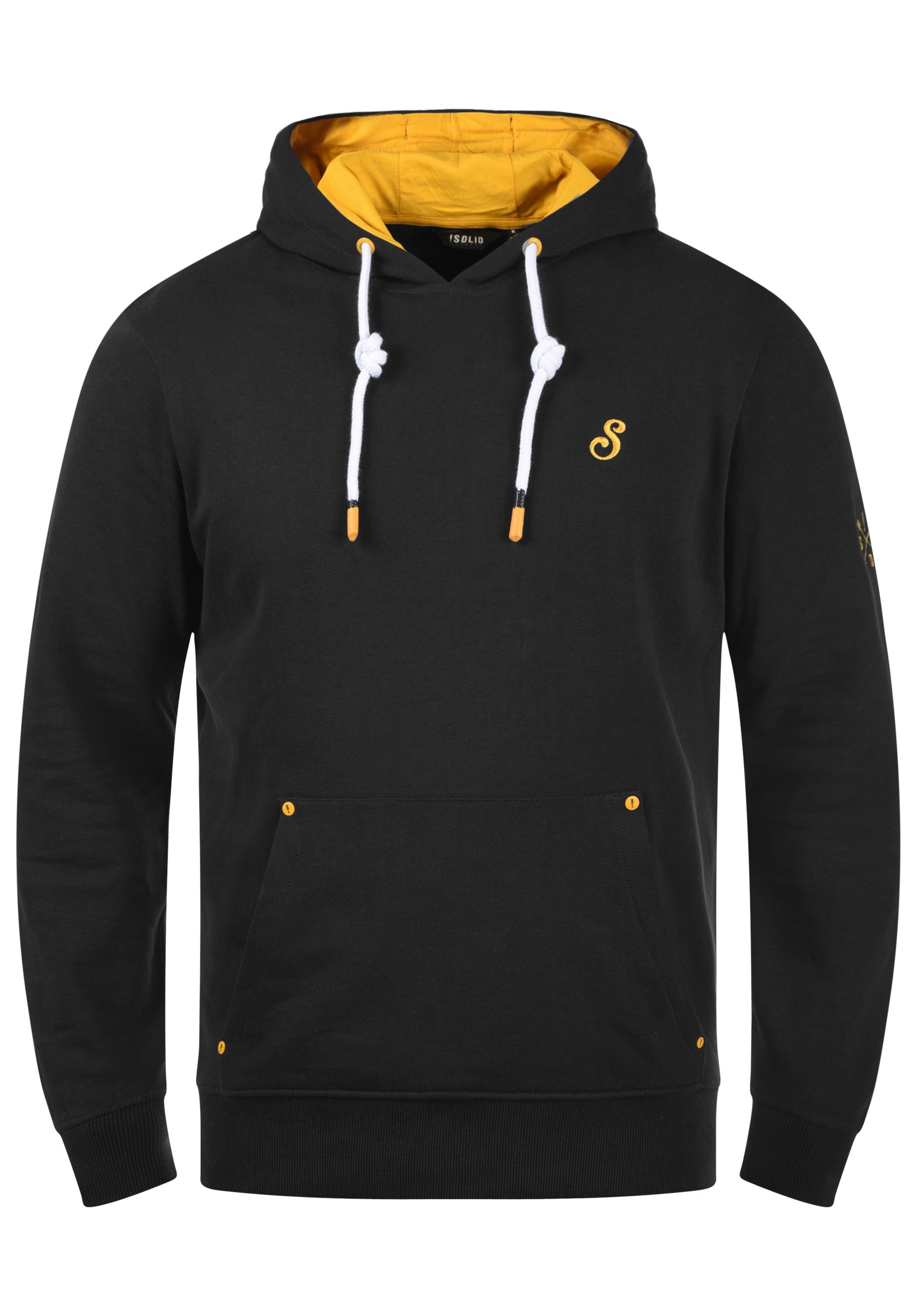 !Solid Hoodie SDKenan Kapuzensweatshirt mit kontrastreichen farblichen Details Black (194007)