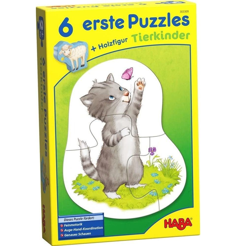 Haba Puzzle 6 erste Puzzles - Tierkinder (Kinderpuzzle), Puzzleteile günstig online kaufen