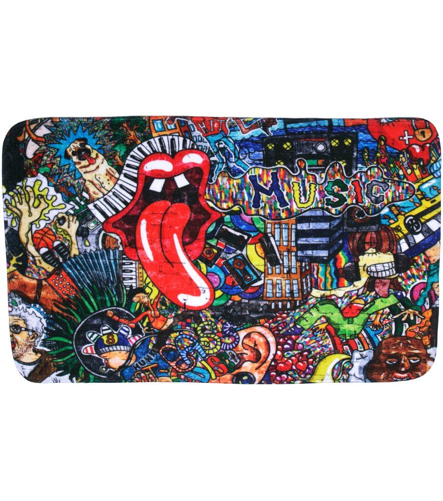 Sanilo Badematte Graffiti, rutschhemmend, waschbar, schnelltrocknend, günstig online kaufen