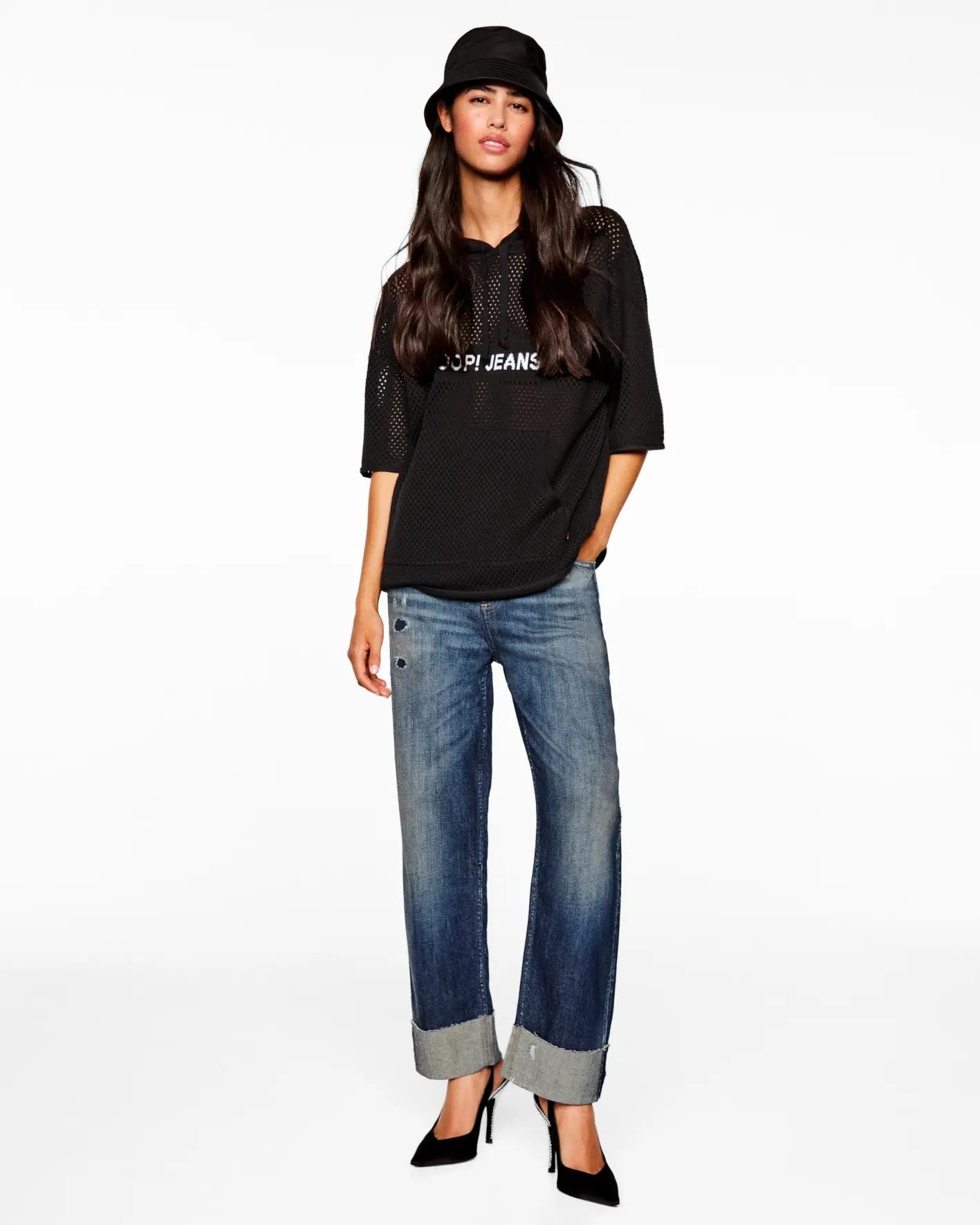 Joop Jeans Straight-Jeans Maike im Destroyed-Look, in leichtem Sommer-Denimstoff