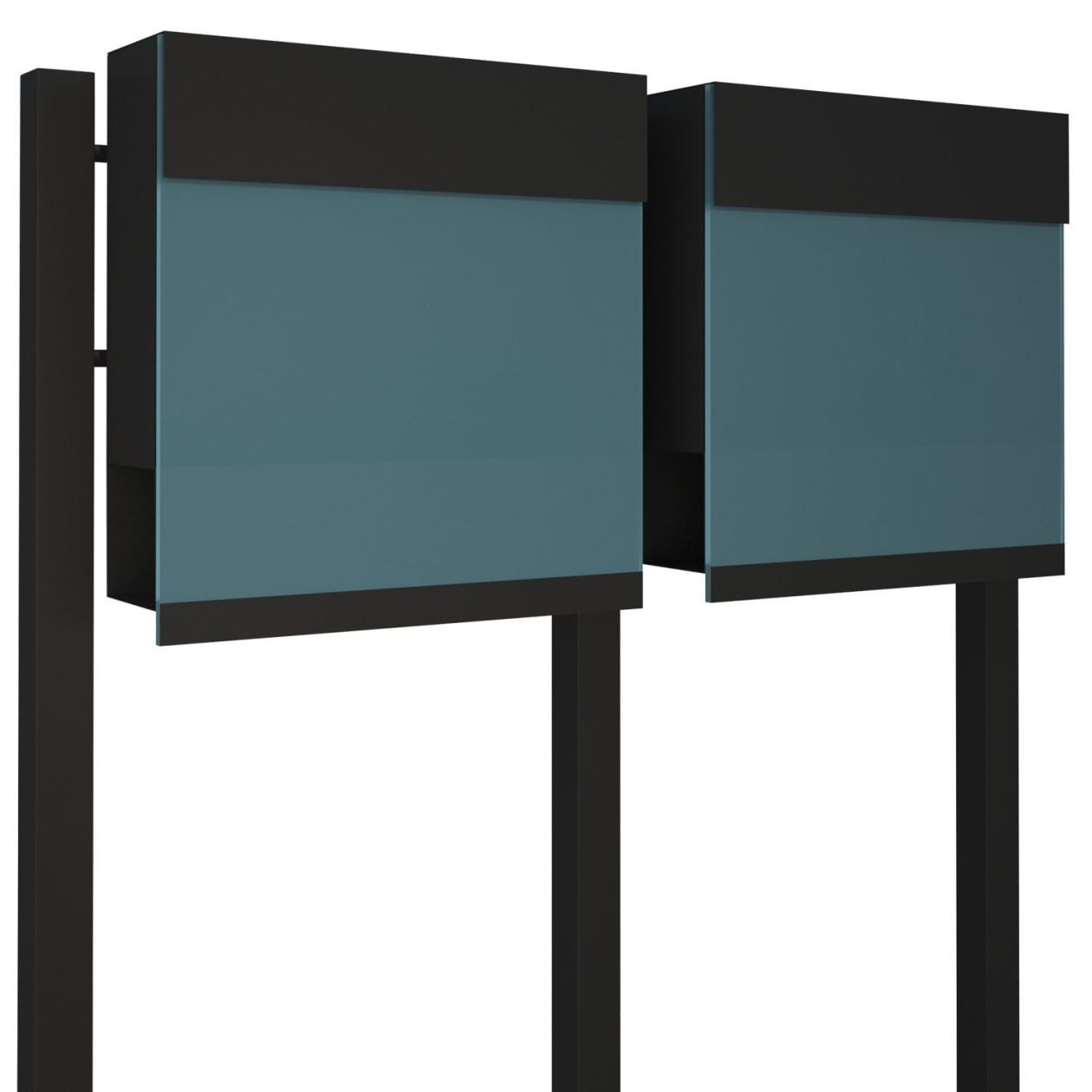 Bravios Briefkastenanlage Briefkastenanlage Manhattan Special Blue for Two in Schwarz