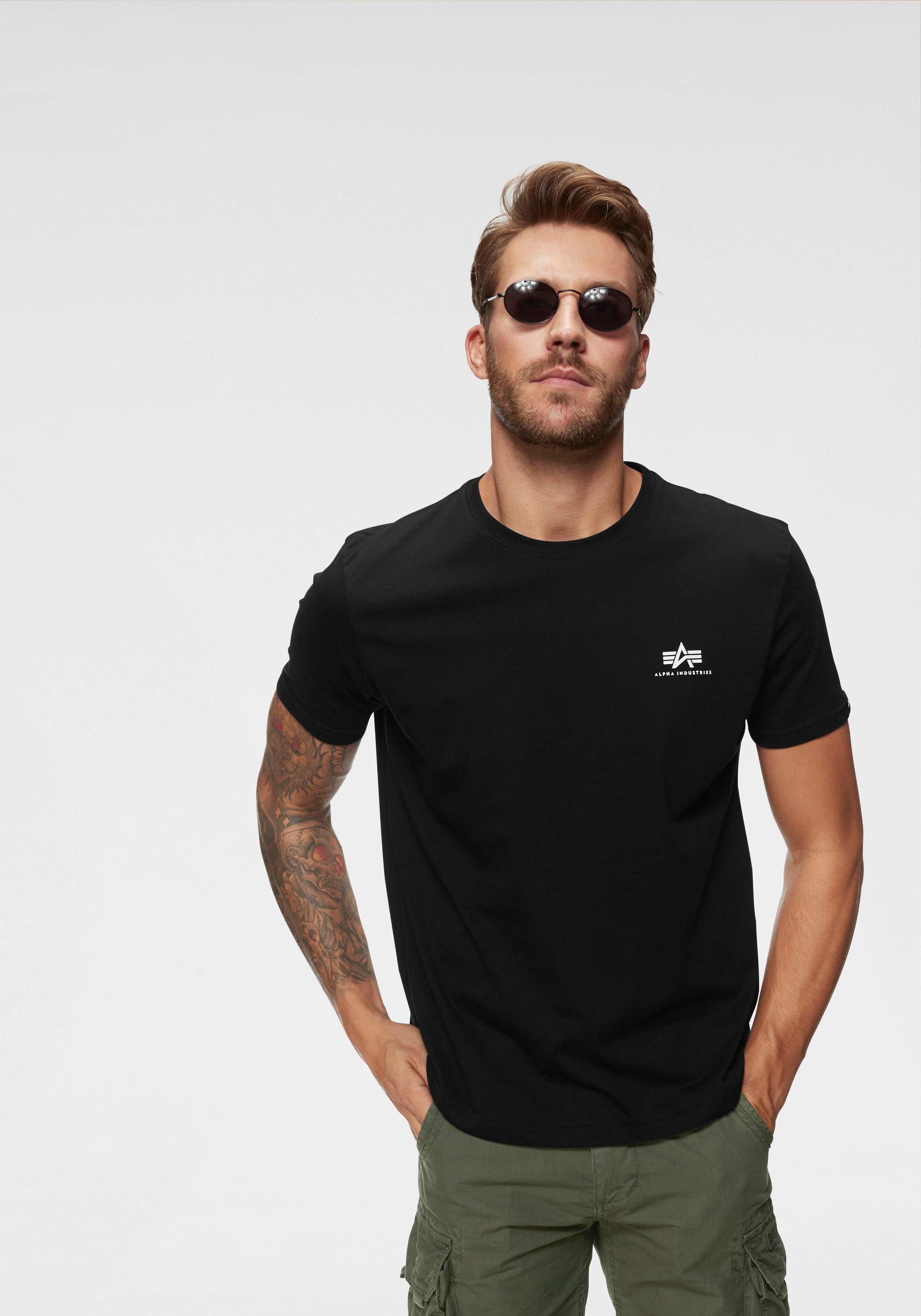 Alpha Industries Rundhalsshirt BASIC T SMALL LOGO Baumwolle, regular fit günstig online kaufen