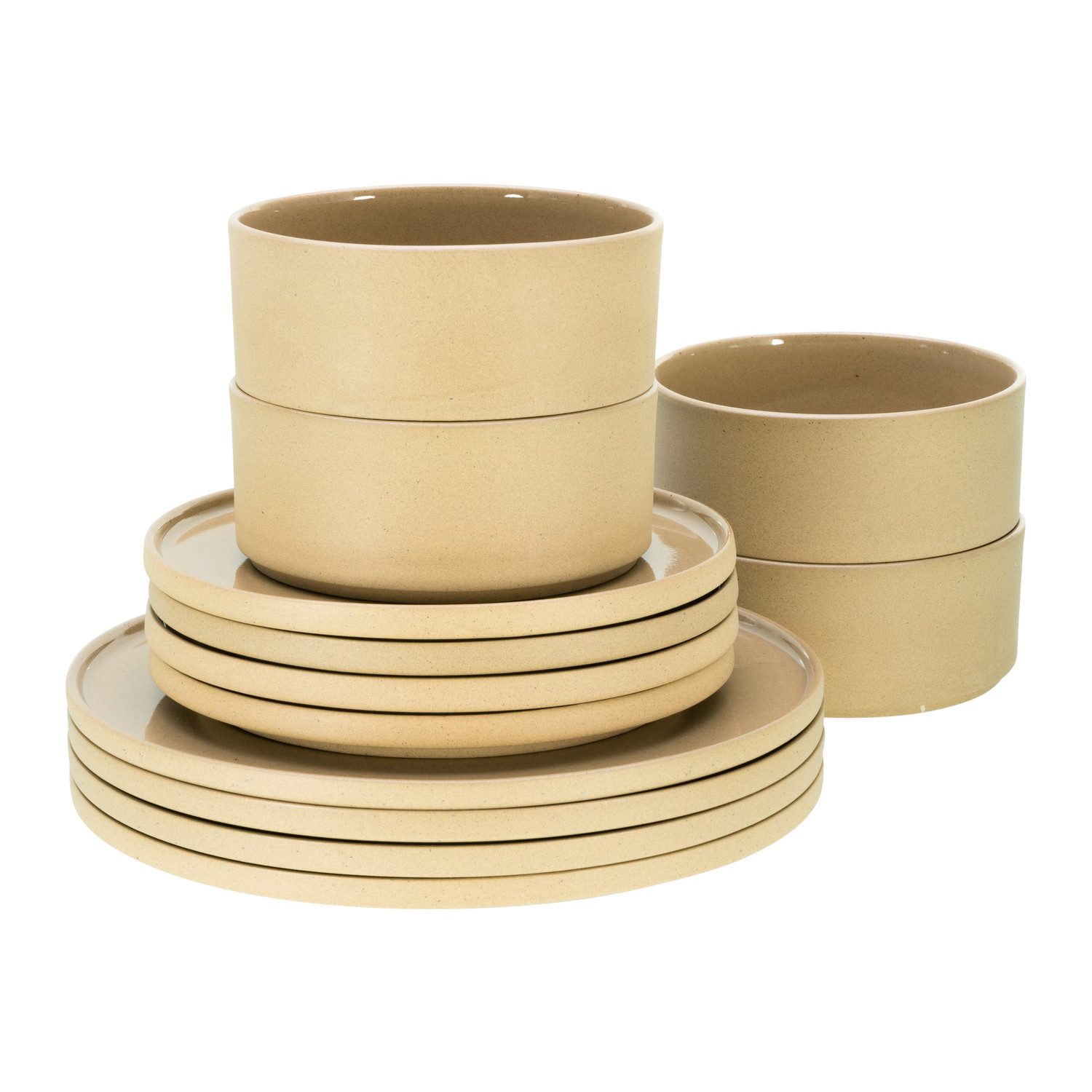 CreaTable Kombservce Geschrr-Set Grant (16-tlg), 4 Personen, Stenzeug, Servce