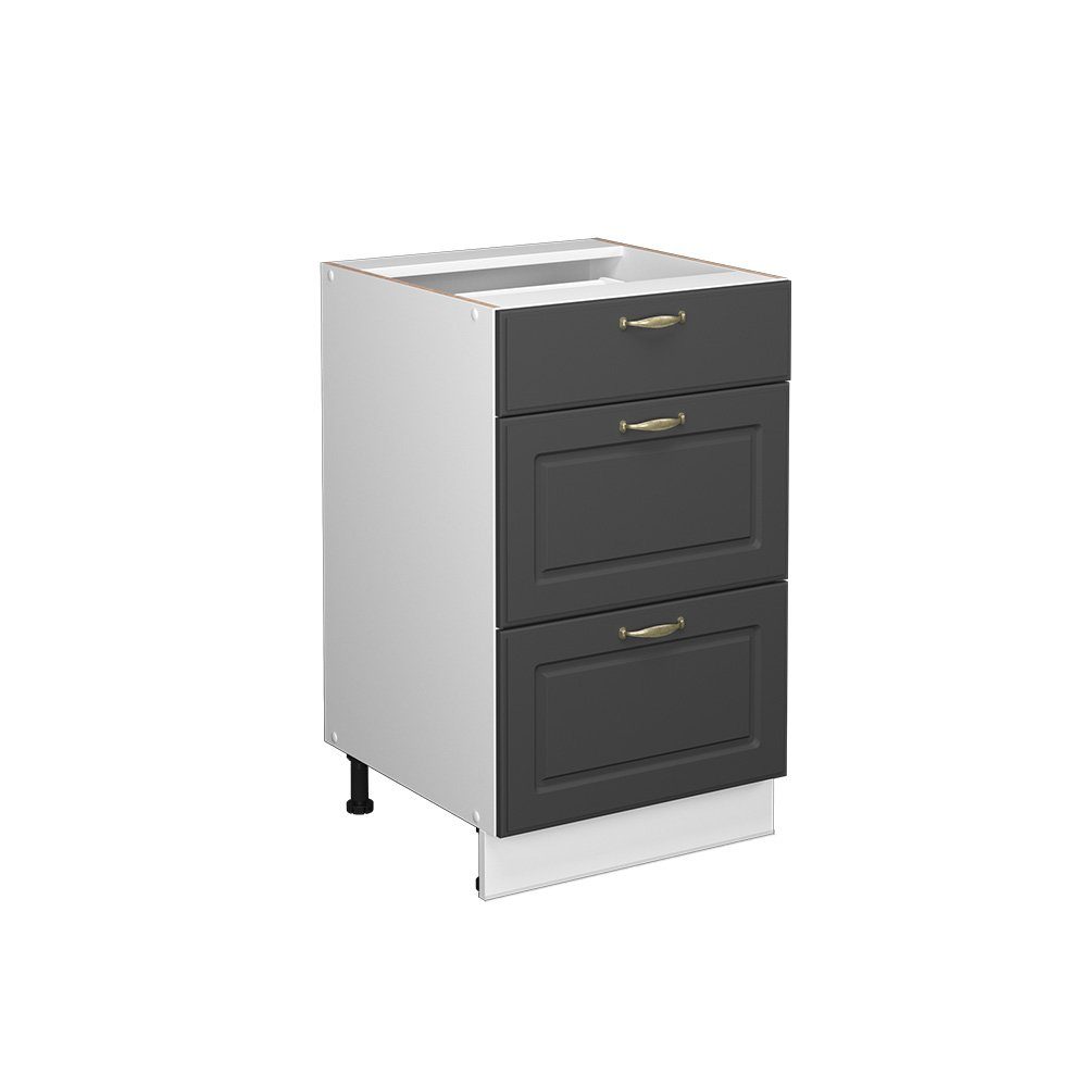 Vicco Midischrank Fame-Line, Anthrazit-Gold/Weiß, 50 x günstig online kaufen