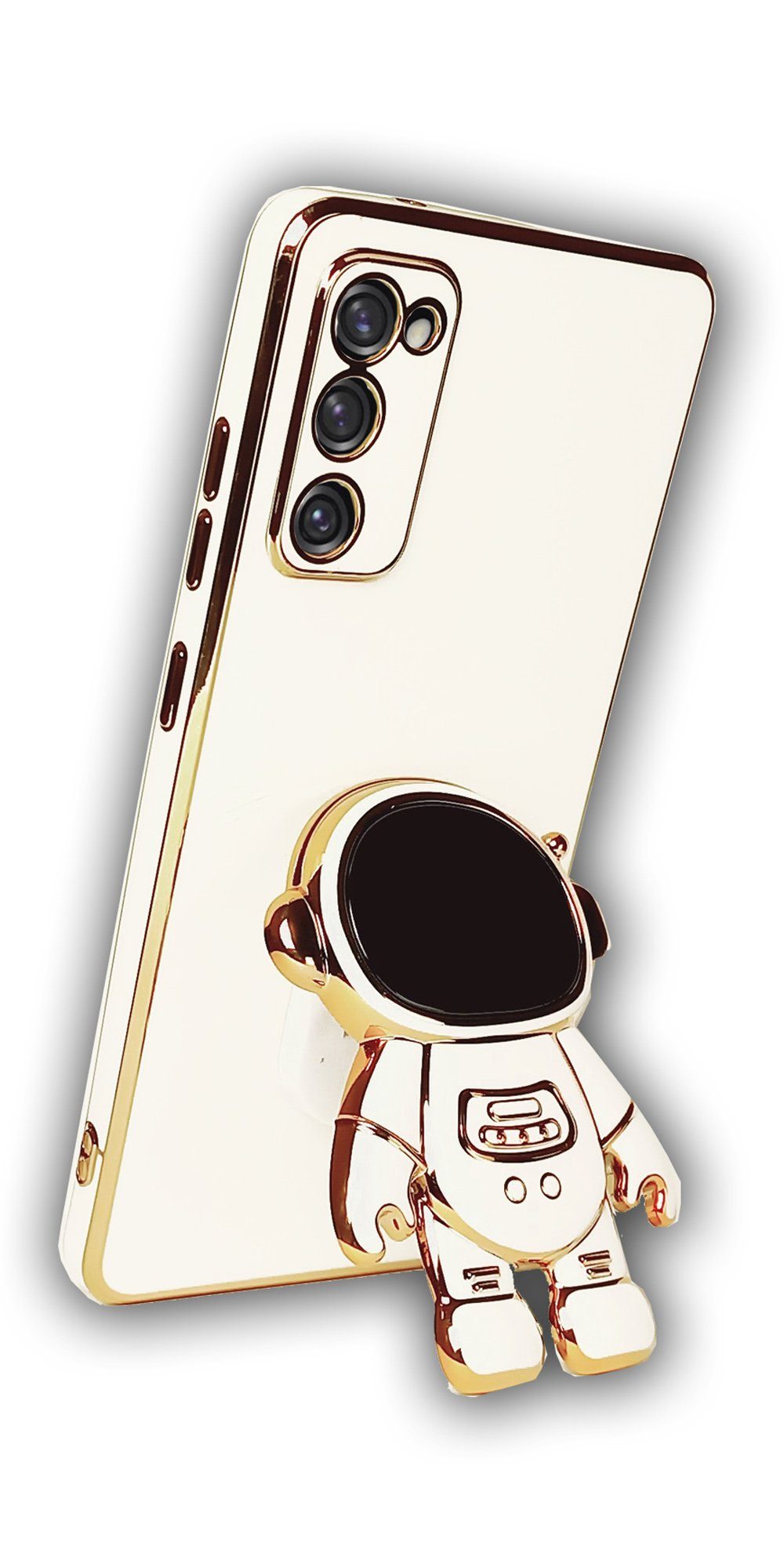 Traumhuelle Handyhülle ASTRONAUT TPU Hülle für Samsung A14 A34 A54 S23 S24 S22 S21 S20 FE 5G, Plus Ultra A13 A23 A52 iPhone 15 14 Pro Max Case weiss Cover Silikon