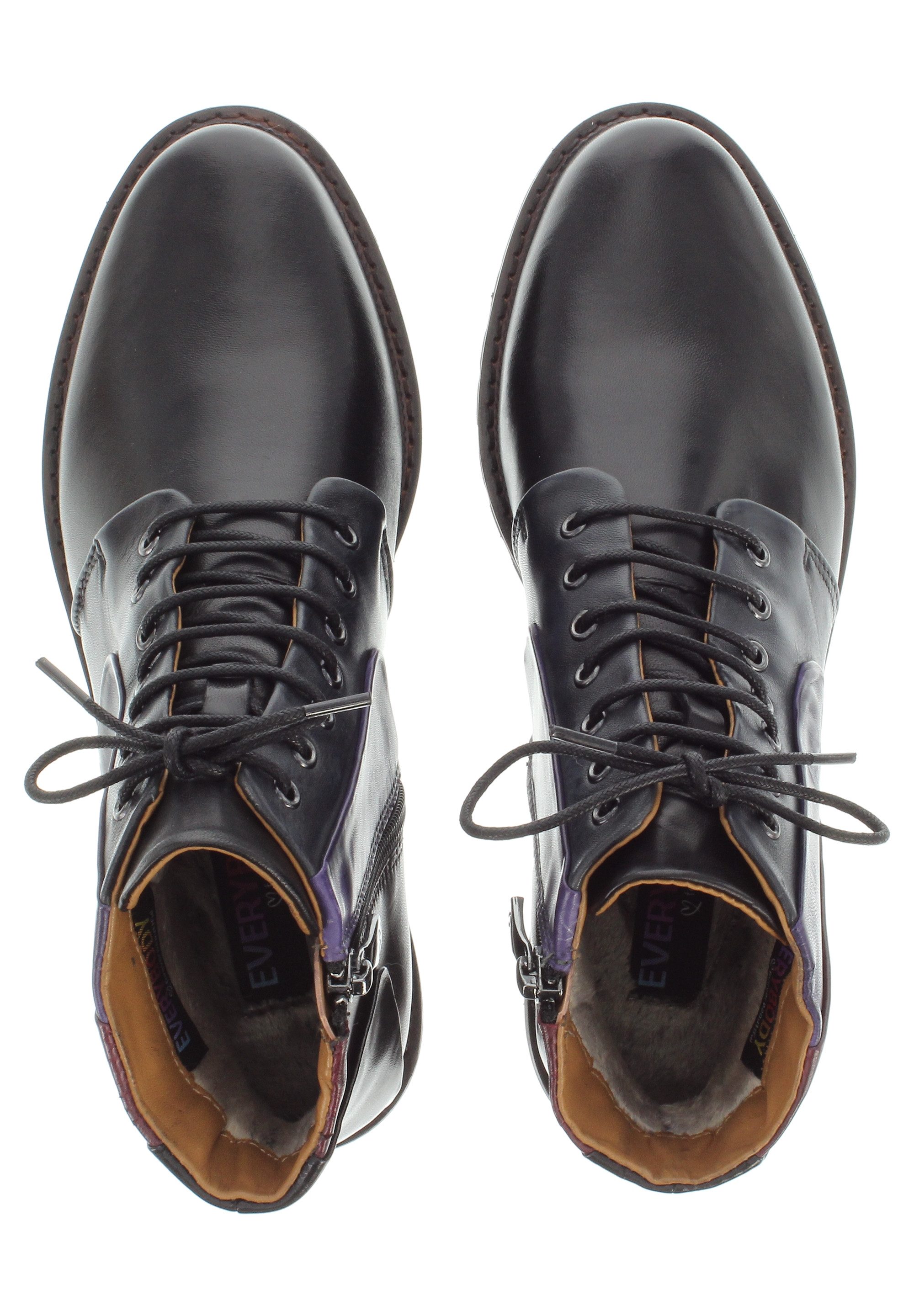 Everybody NALY - lässige Patchwork Stiefelette Schnürstiefelette