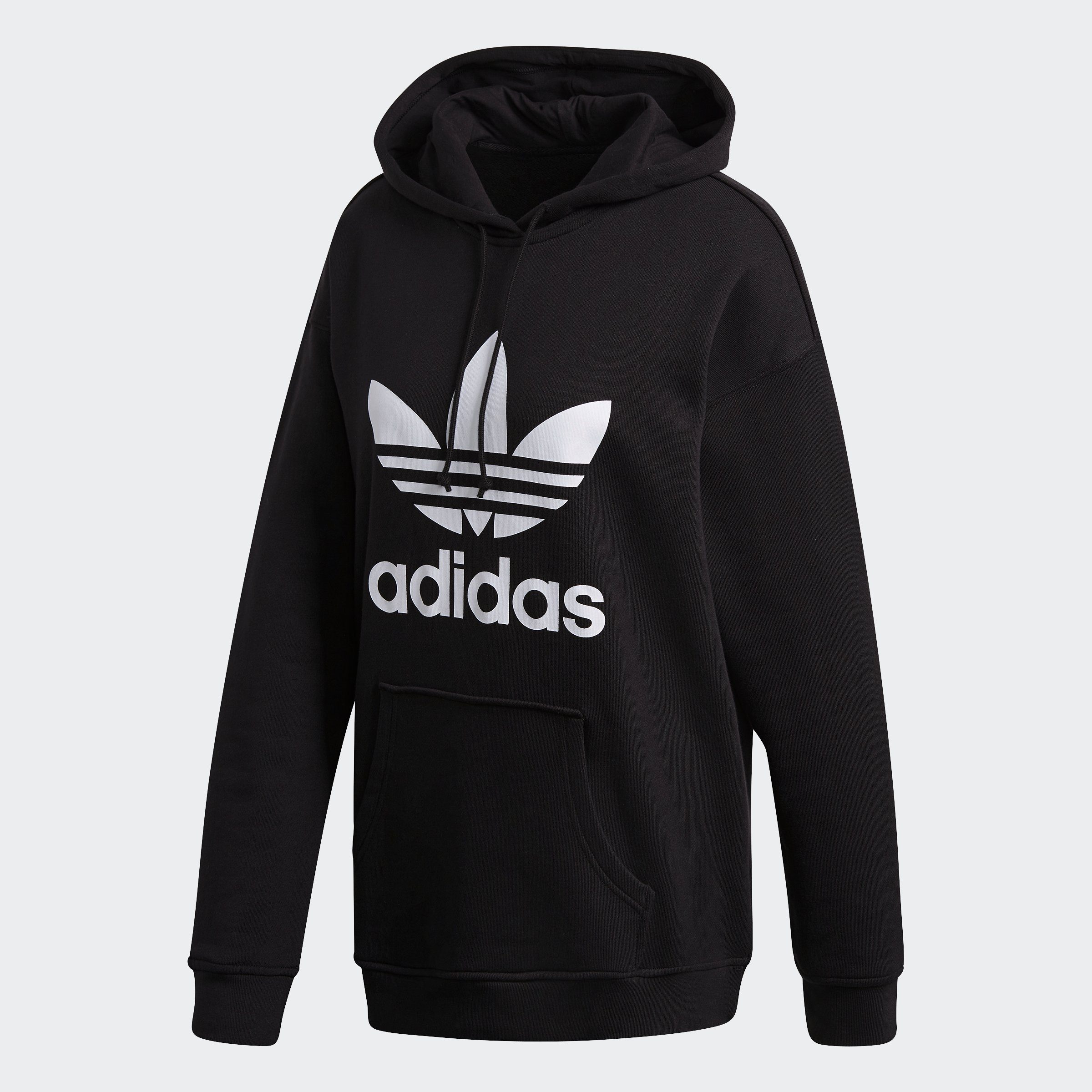 BLACK/WHITE ADICOLOR Kapuzensweatshirt ADIDAS adidas TREFOIL HOODIE Originals