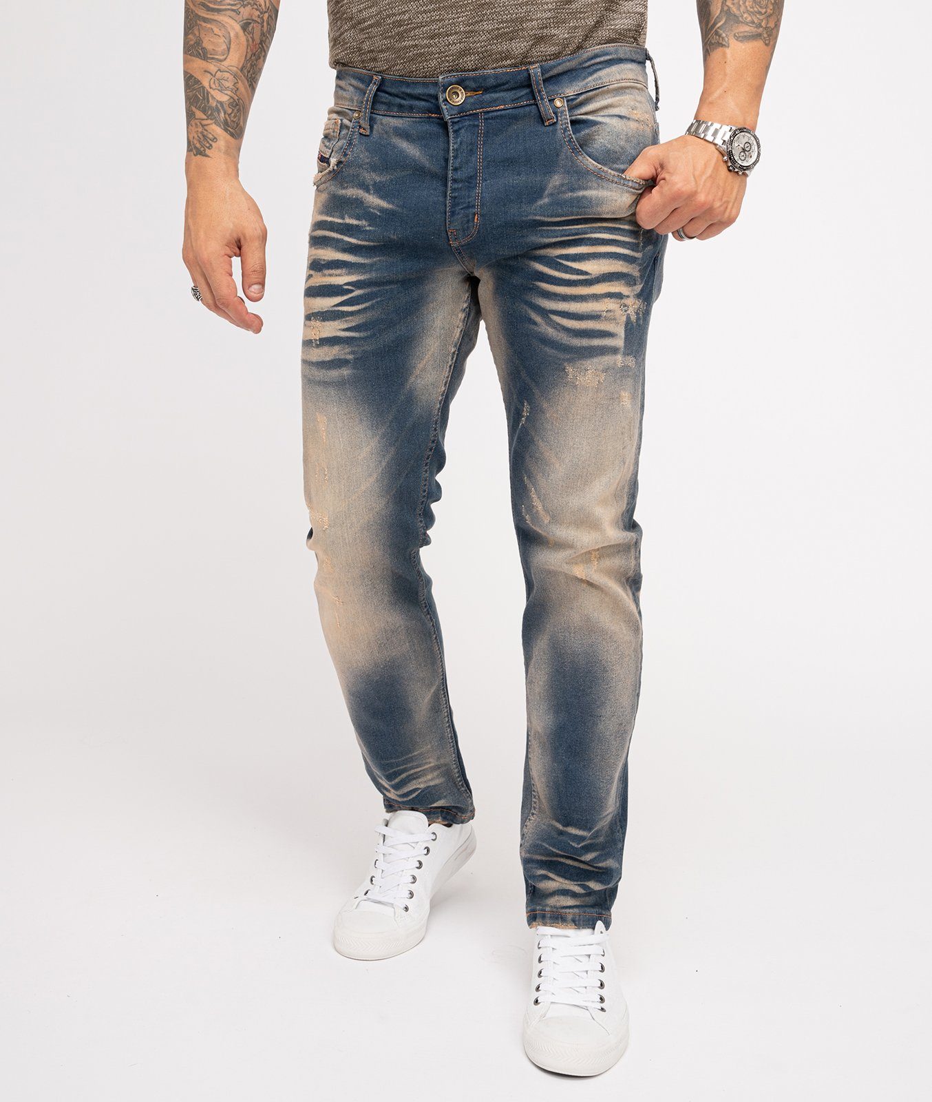 Rock Creek Regular-fit-Jeans Herren Jeans Regular Fit Blau RC-3102