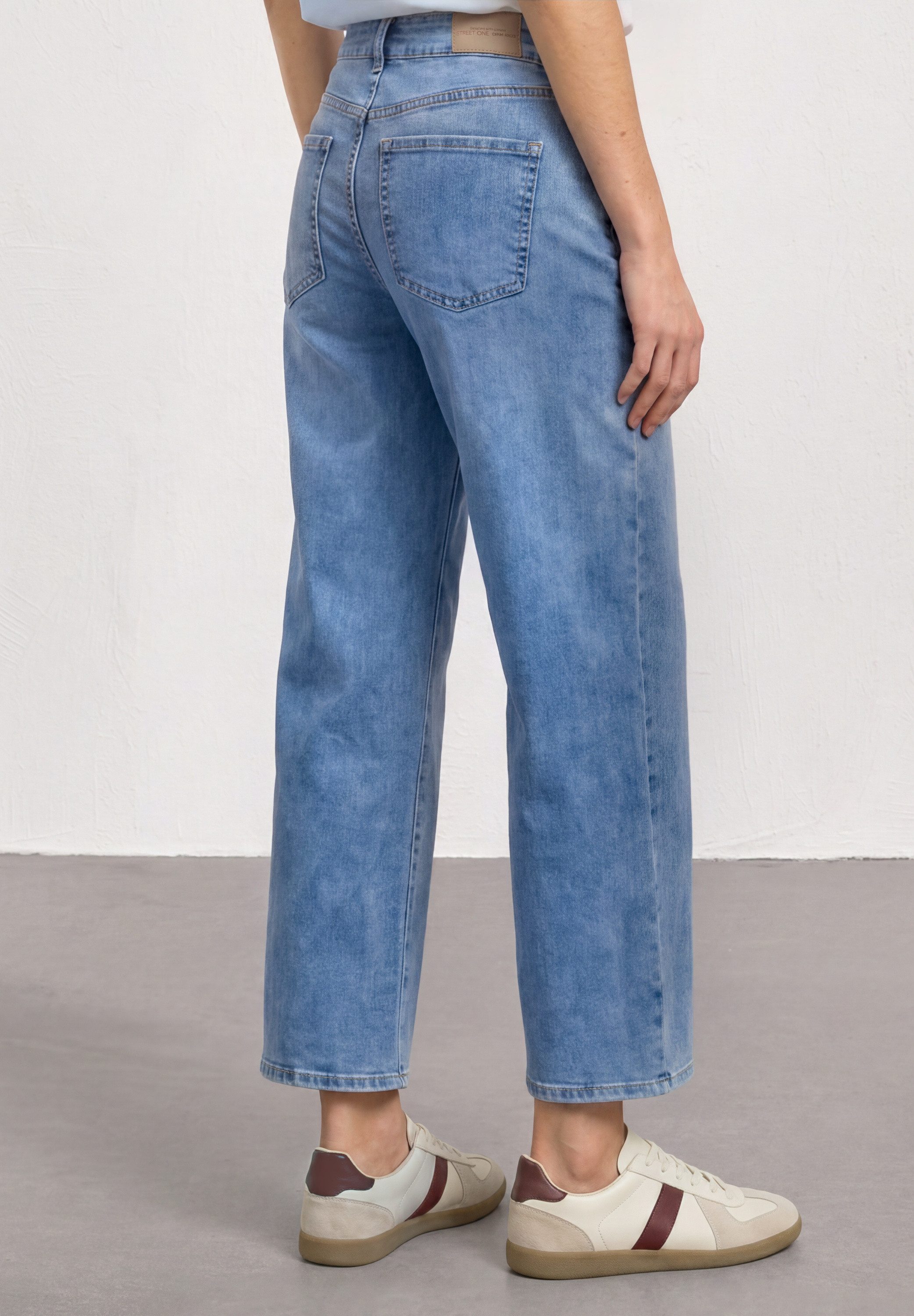 STREET ONE Loose-fit-Jeans Style Emee Wide Legs mit Viskose und Stretch