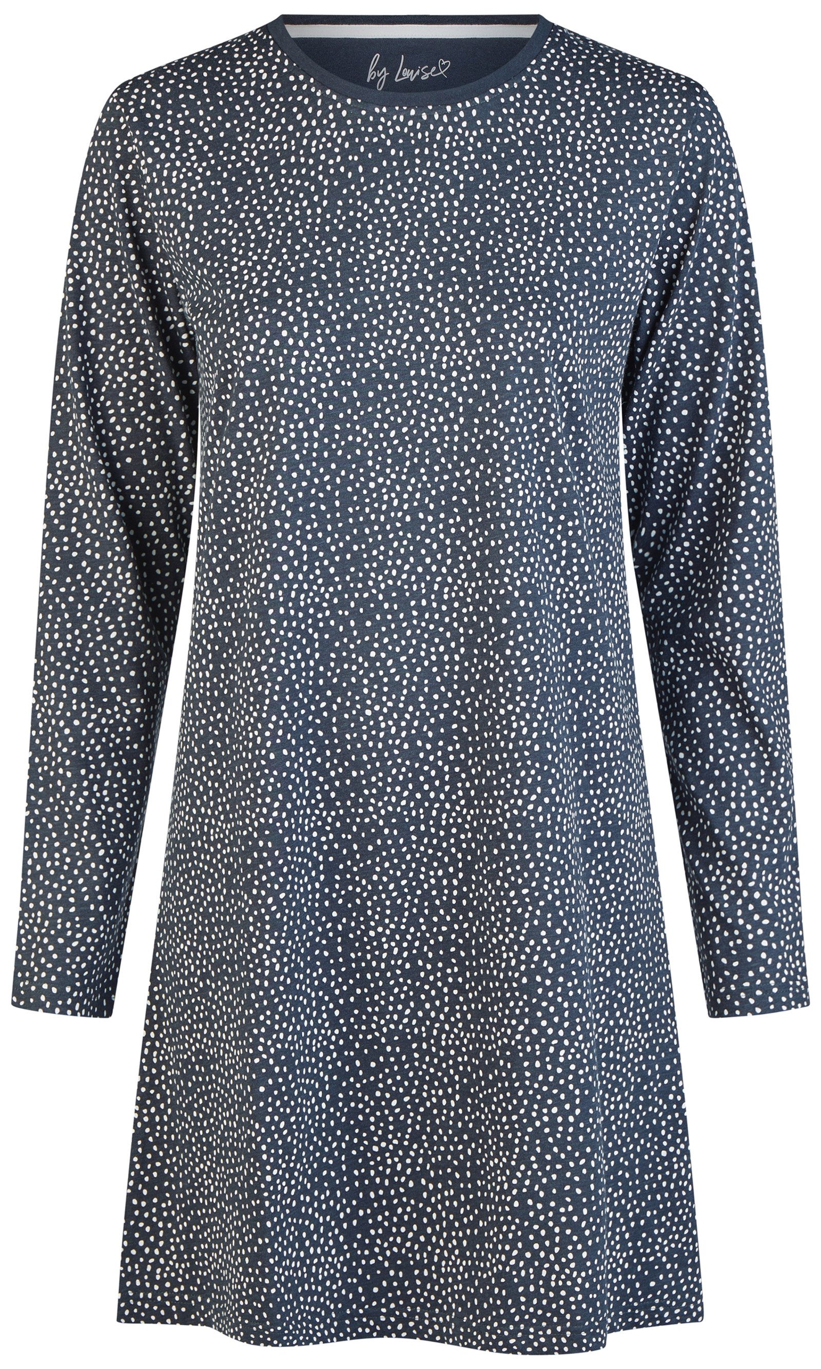 By Louise Nachthemd Snowfall Grace (Set, 1-tlg., 1-teilig) Damen Sleepshirt ca.95cm lang Langarm Baumwolle Winter
