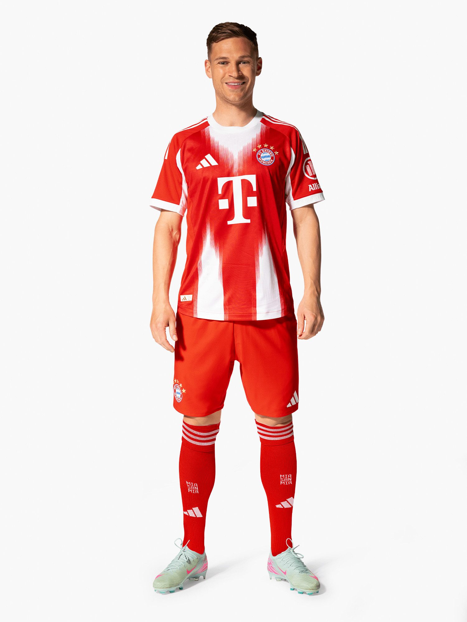 adidas Performance Shorts FC Bayern München, Authentic Short Home 25-26, Herren, Rot/Weiß