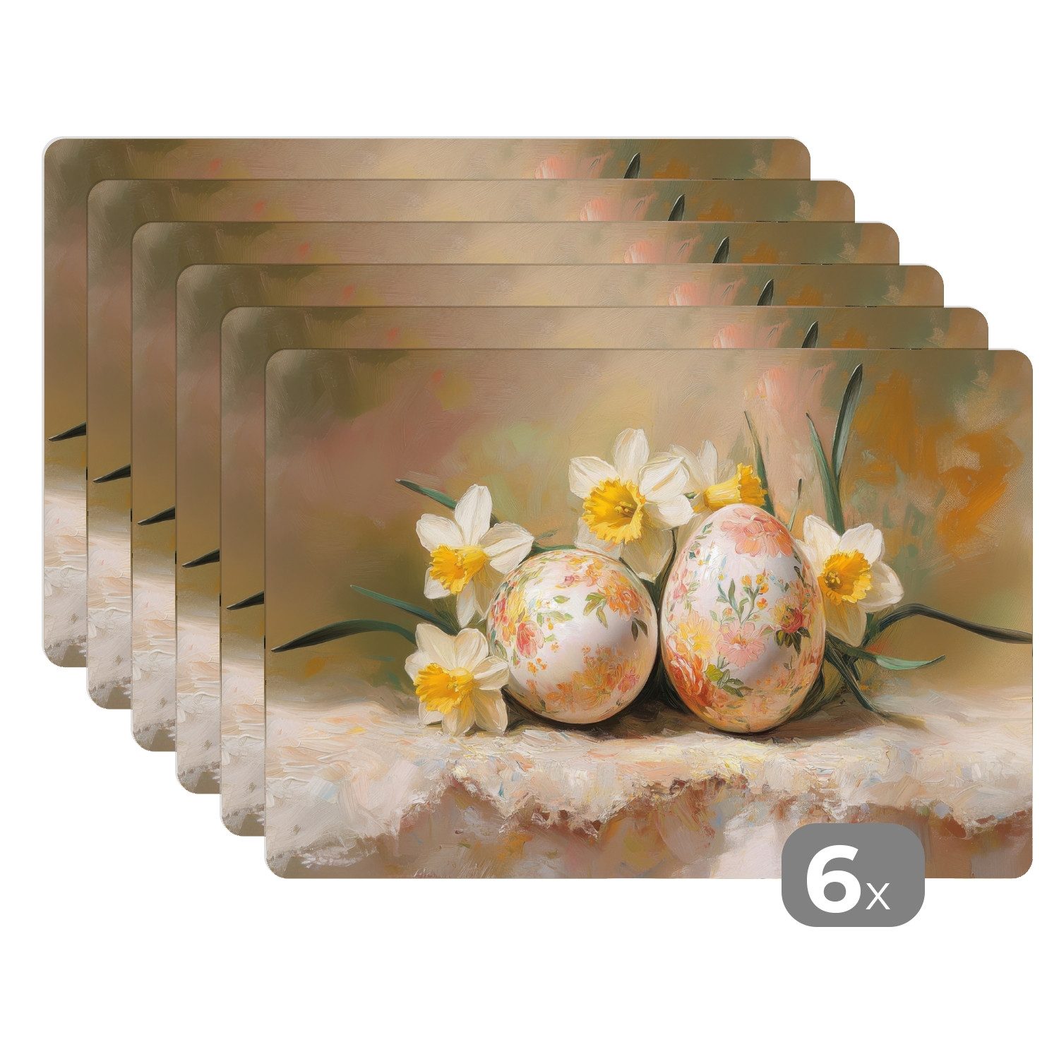 MuchoWow Platzset Blumen - Eier - günstig online kaufen